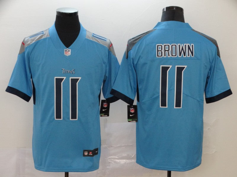 Men's Tennessee Titans A.J. Brown Light Blue Game Jersey football jersey product view 1