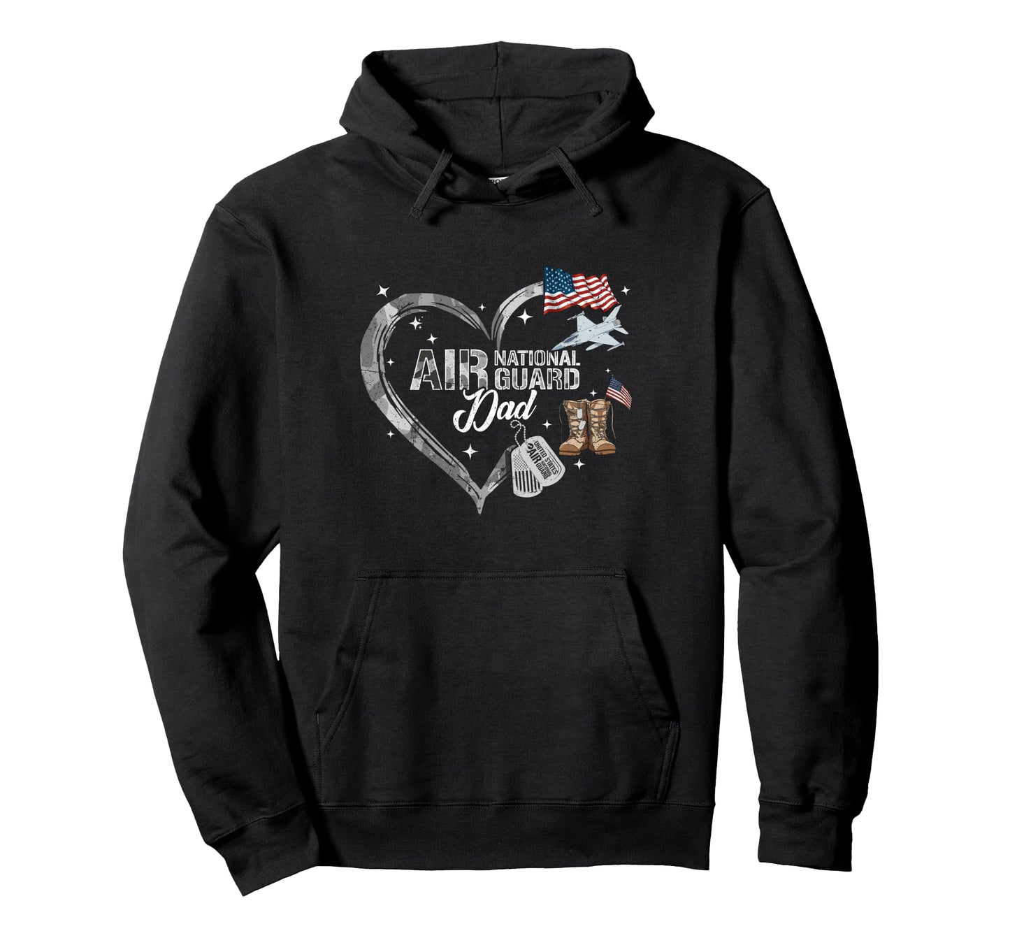 Proud Air National Guard Dad Us Camo Hoodie - Aesthetic Graphic Men Women - T-Shirt, Sweatshirt, Hoodie