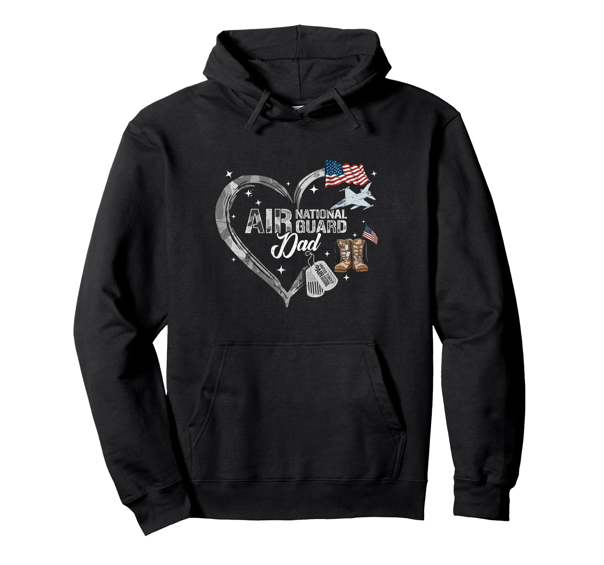Proud Air National Guard Dad Us Camo Hoodie - Aesthetic Graphic Men Women - T-Shirt, Sweatshirt, Hoodie