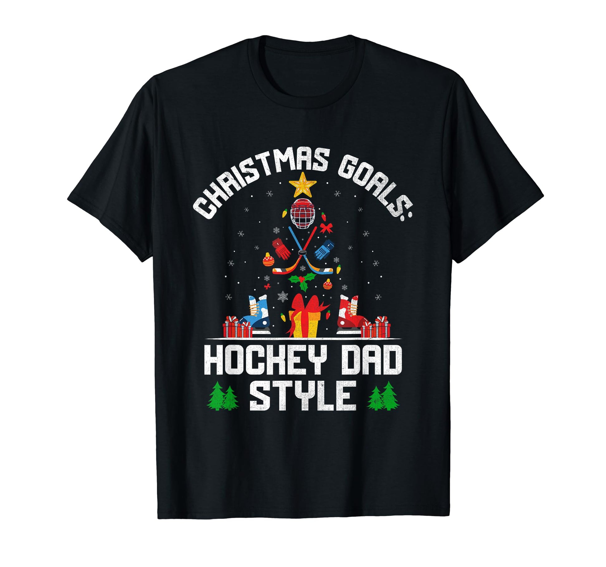 Ice Hockey Dad Player Pucking Coach T-Shirt - Graphic Print Men Women - T-Shirt, Sweatshirt, Hoodie