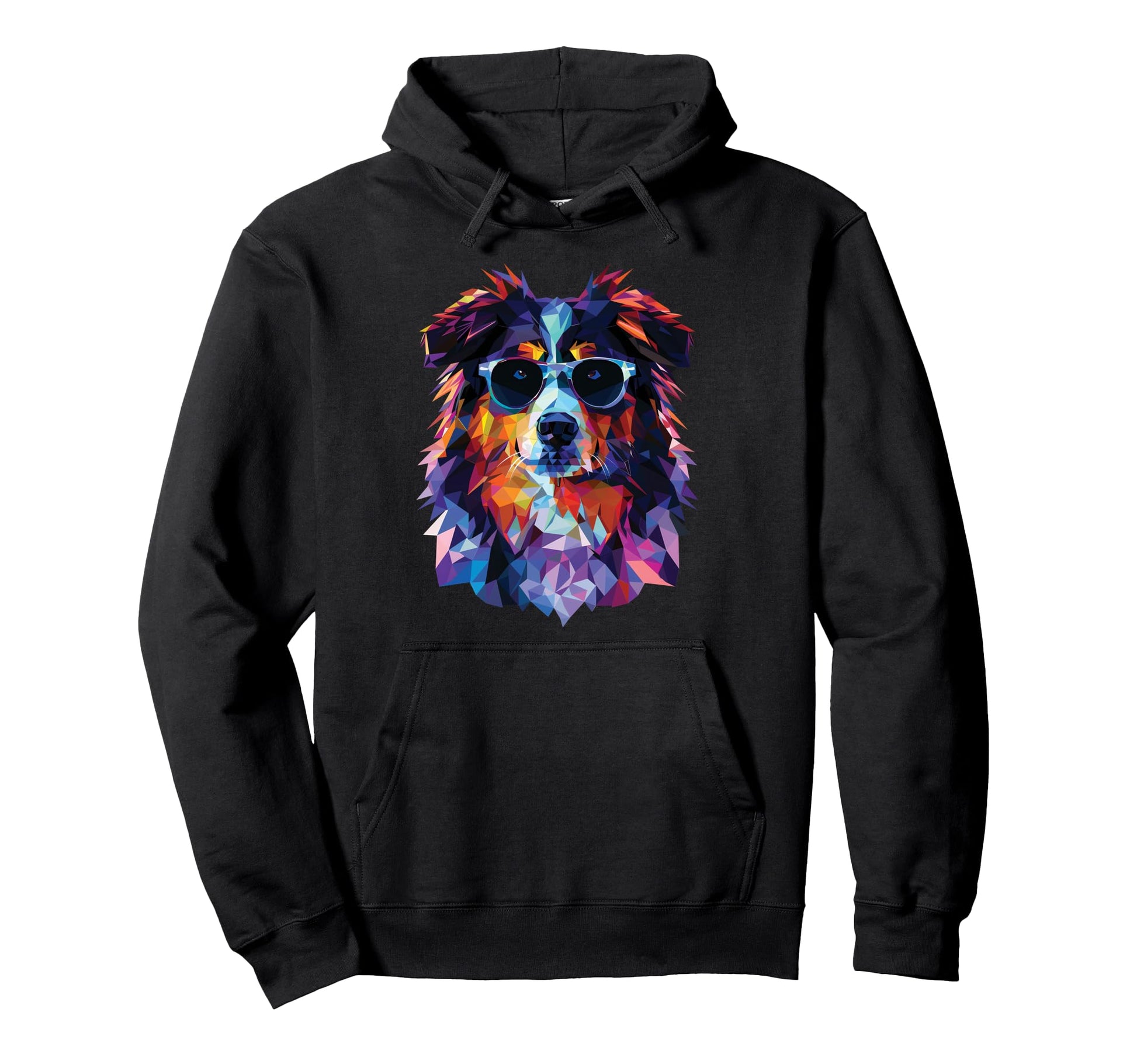 Dog Dad Mom Sunglasses Australian Shepherd Hoodie - Unique Graphic Unisex - T-Shirt, Sweatshirt, Hoodie