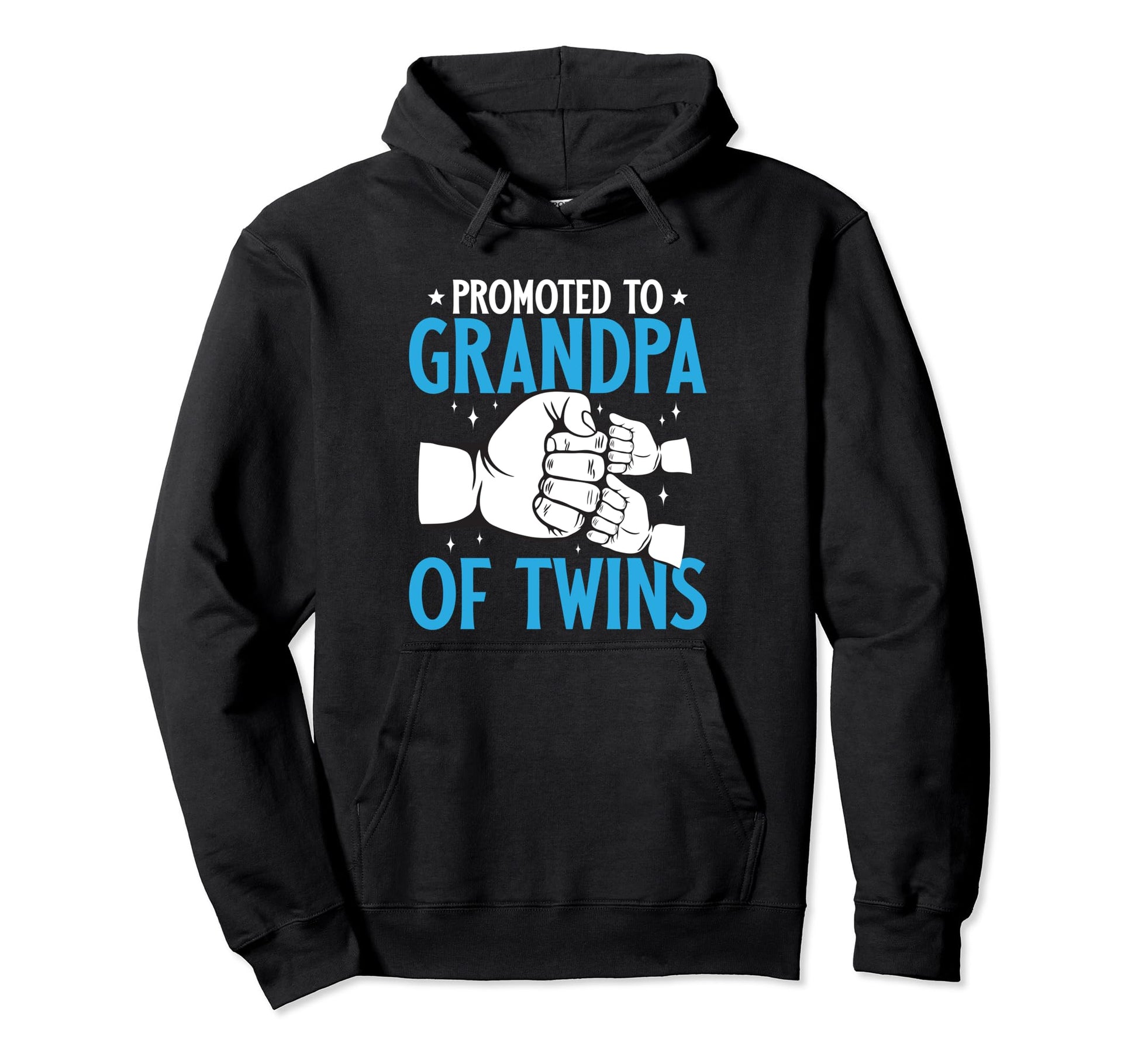 Promoted To Grandpa Twins Grandfather Hoodie - Novelty Apparel for Adults - T-Shirt, Sweatshirt, Hoodie