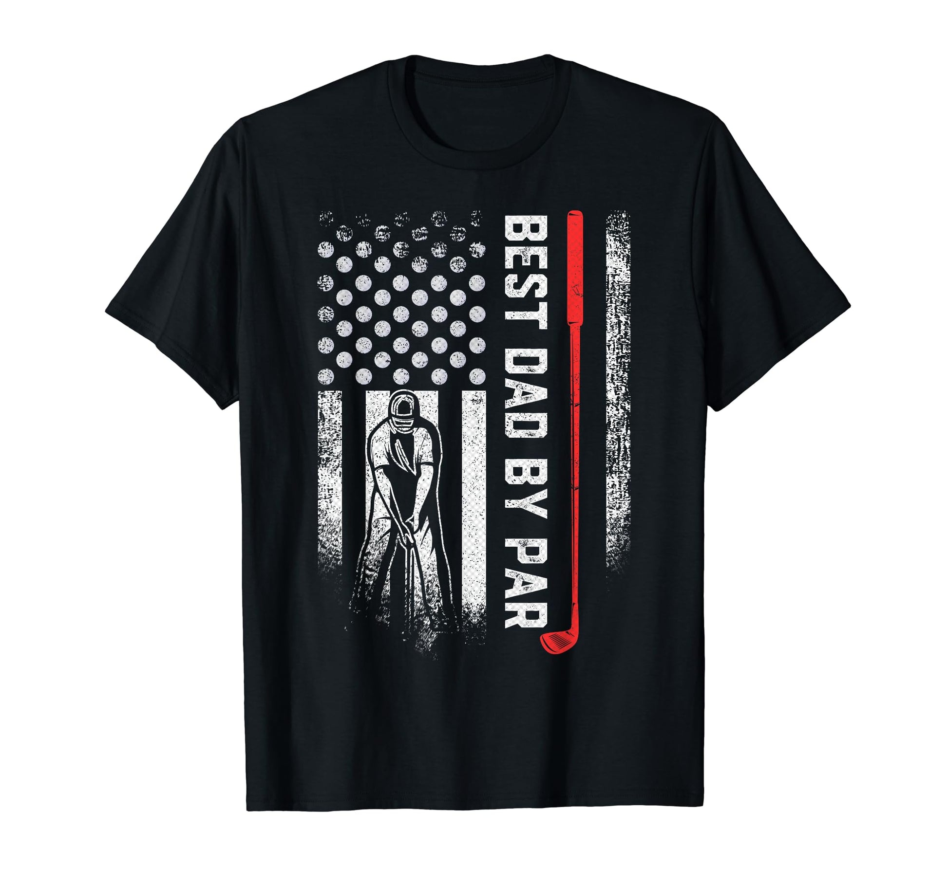 Usa Flag Best Dad Par Golf Player Lover T-Shirt - Unique Graphic for Adults - T-Shirt, Sweatshirt, Hoodie