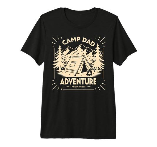 Camping Adventure Always Awaits T-Shirt - Minimalist Print Men Women - T-Shirt, Sweatshirt, Hoodie