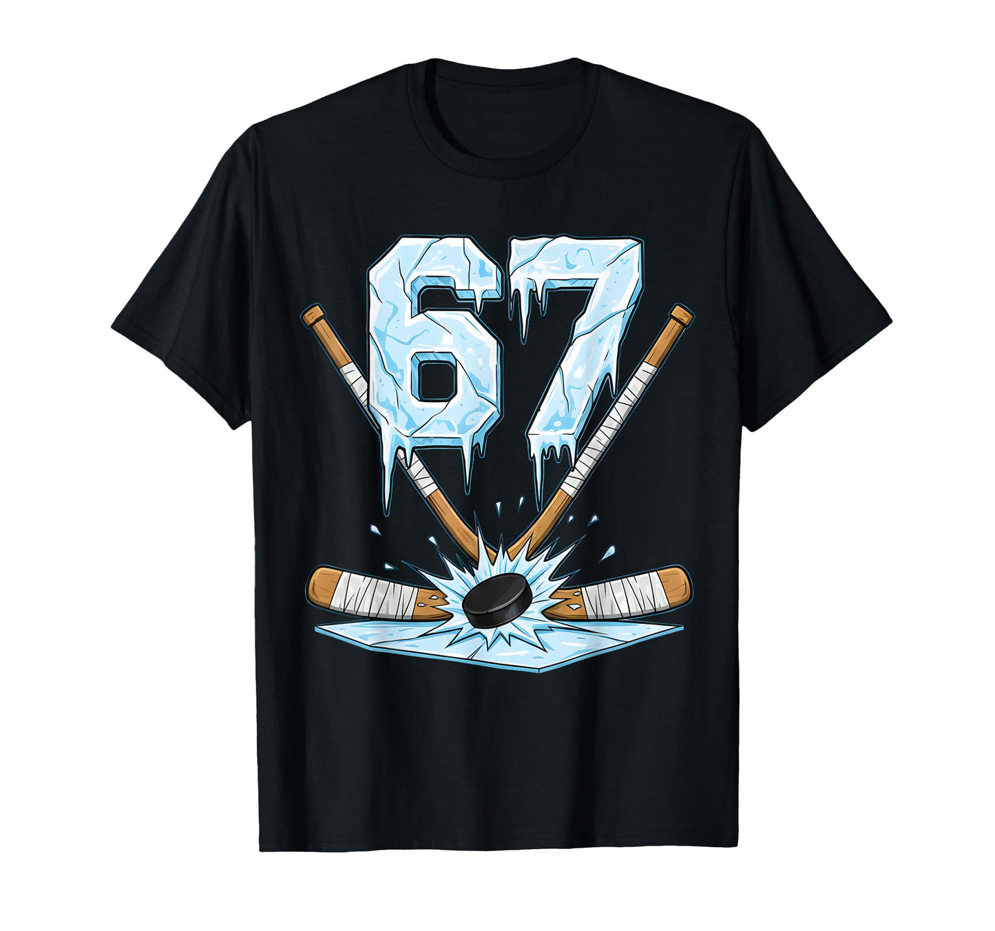 Funny Hockey 67 Meme 6 7 Six Seven T-Shirt - Streetwear Style for Adults - T-Shirt, Sweatshirt, Hoodie