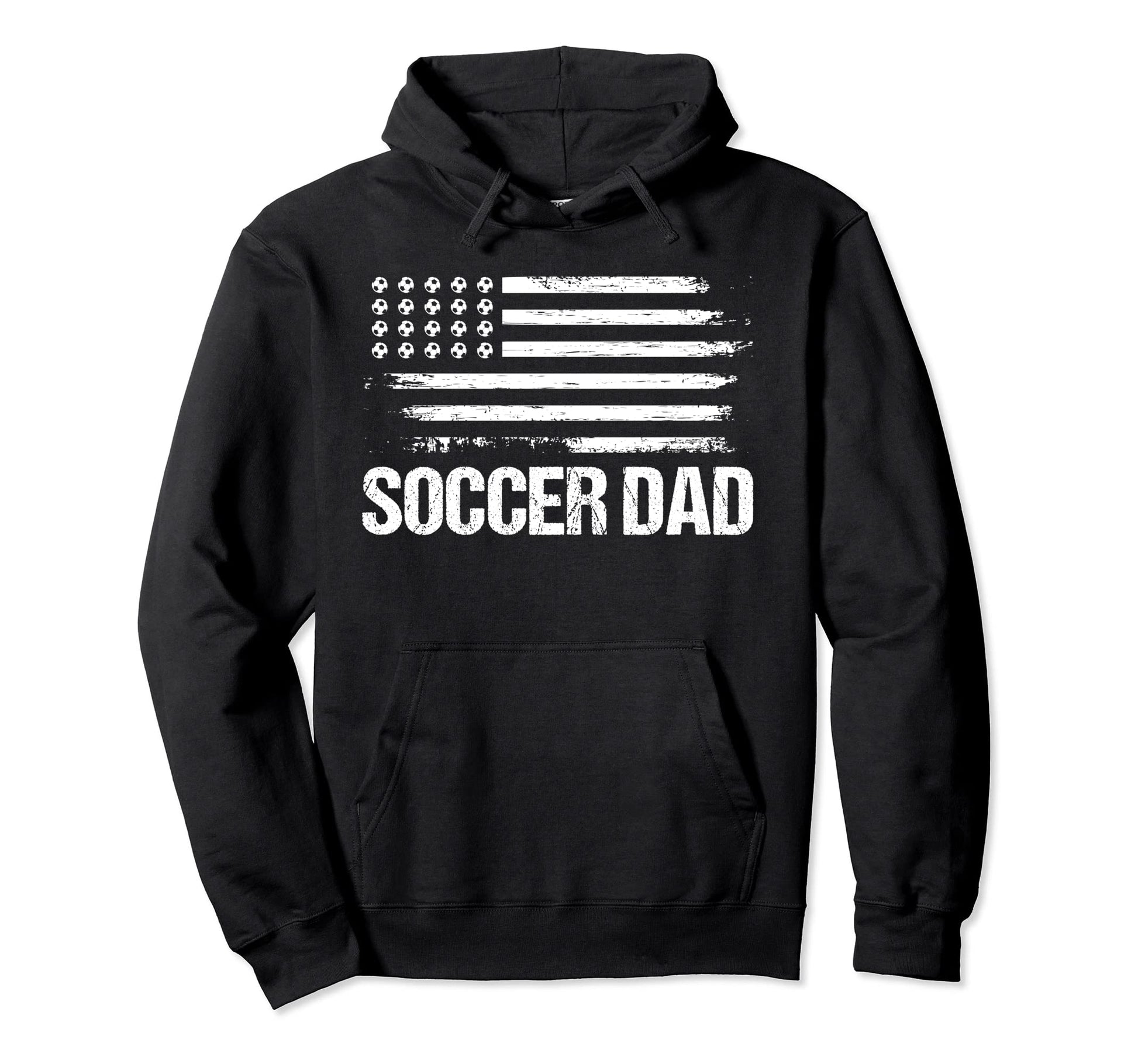 Mens Soccer Dad Patriotic Usa Flag Hoodie - Fun Novelty Design Men Women - T-Shirt, Sweatshirt, Hoodie