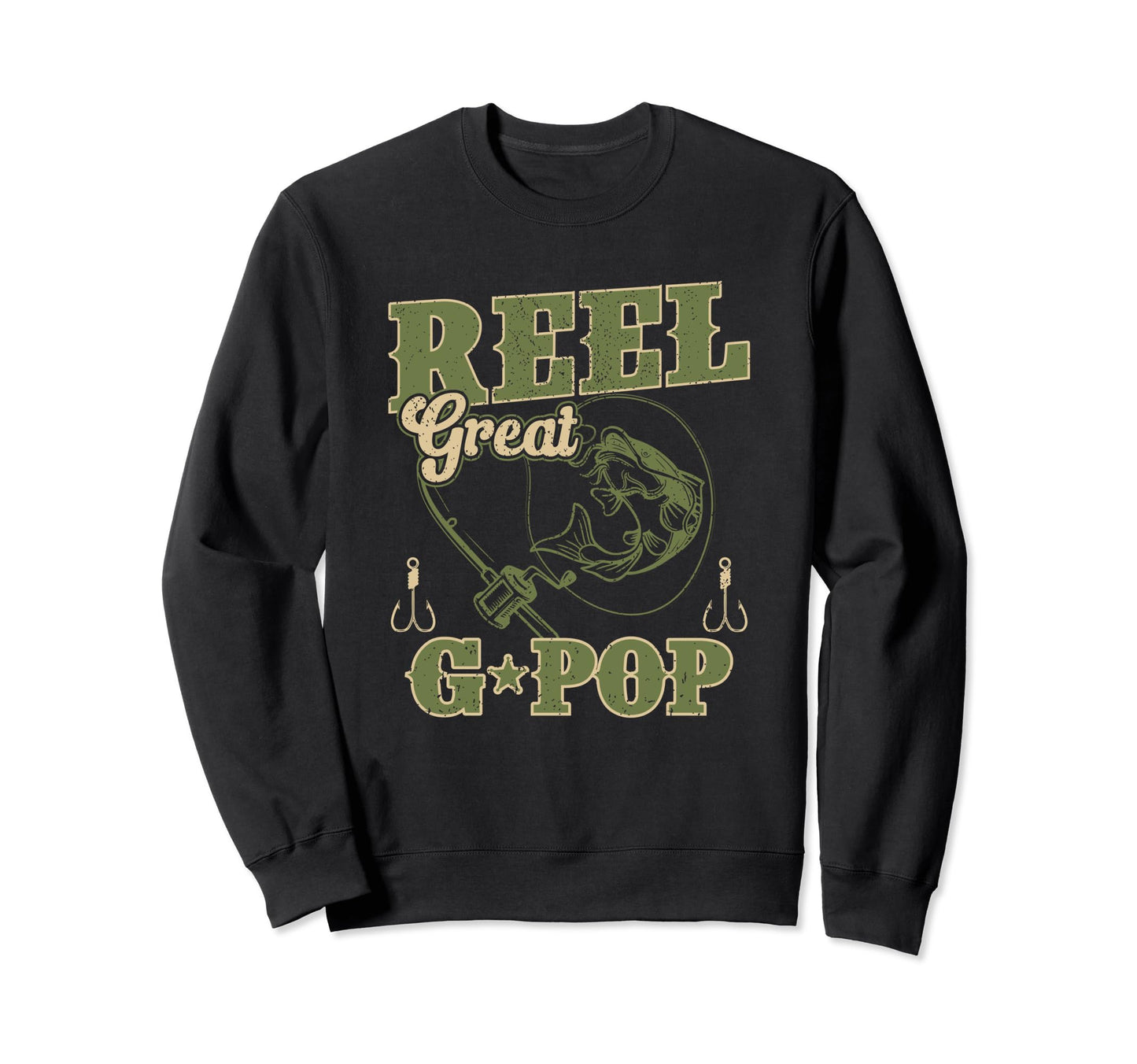 Reel Great G Pop Fishing Funny Sweatshirt - Minimalist Print for Adults - T-Shirt, Sweatshirt, Hoodie