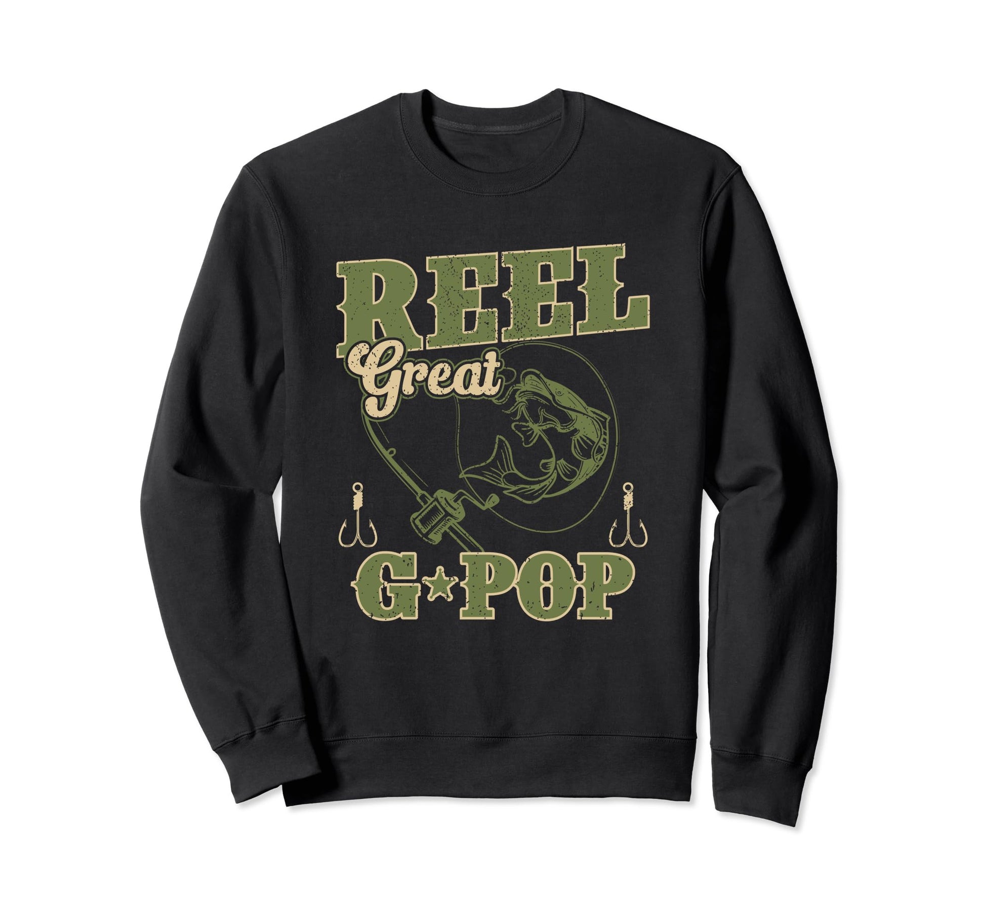 Reel Great G Pop Fishing Funny Sweatshirt - Minimalist Print for Adults - T-Shirt, Sweatshirt, Hoodie