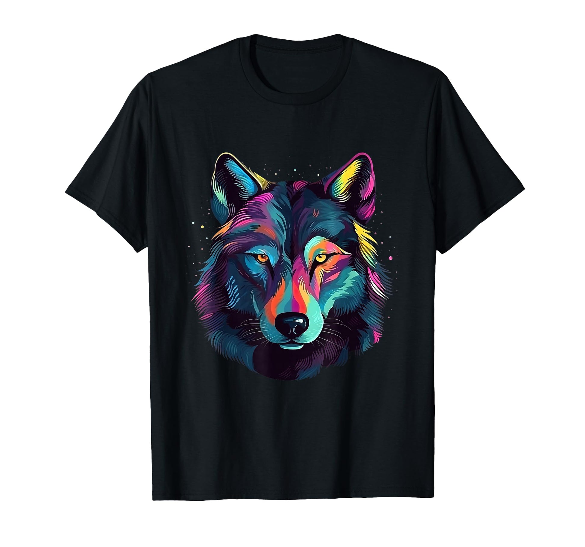 Wolf Pop Art Colorful Art Wolf T-Shirt - Fun Novelty Design for Adults - T-Shirt, Sweatshirt, Hoodie