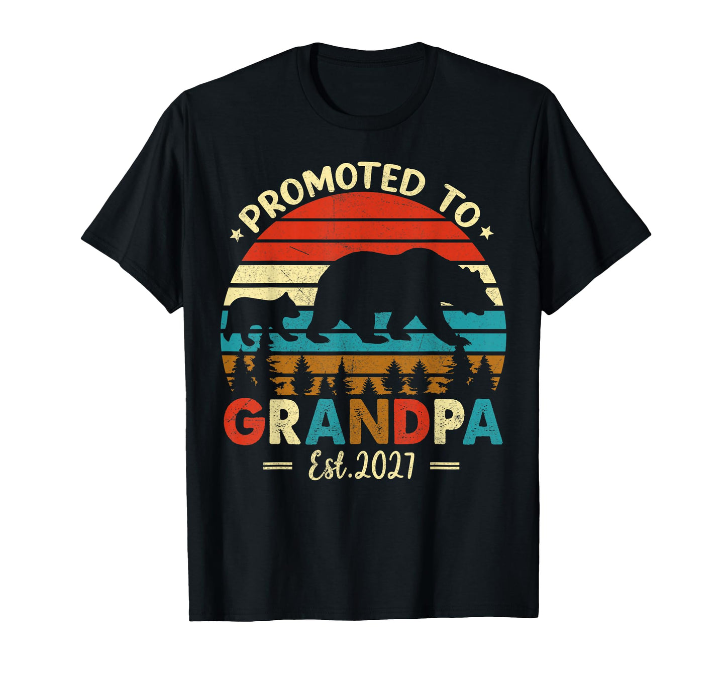 Promoted To Grandpa Est 2027 T-Shirt - Minimalist Print for Adults - T-Shirt, Sweatshirt, Hoodie