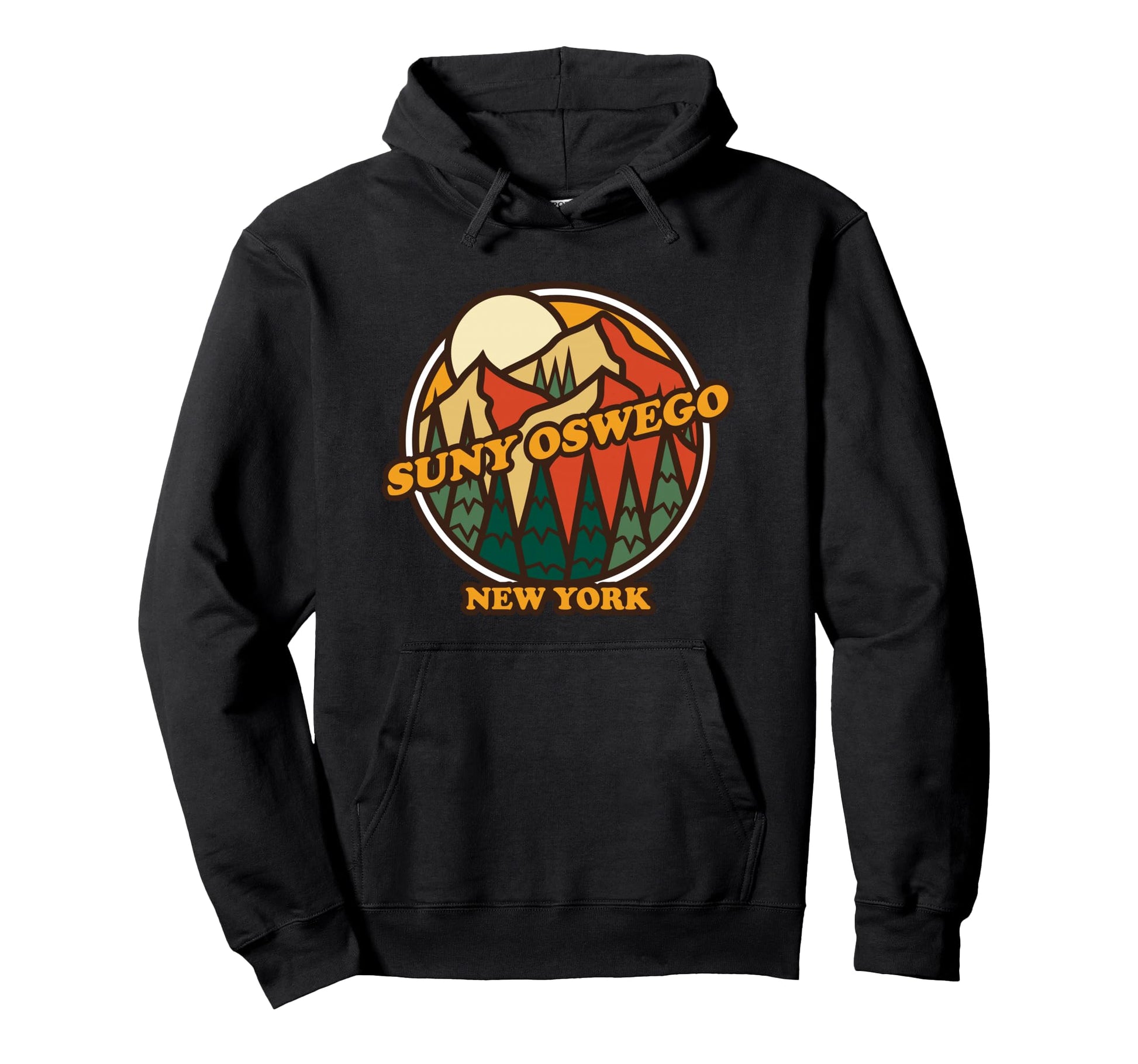 Suny Oswego New York Mountain Hiking Hoodie - Novelty Apparel Unisex - T-Shirt, Sweatshirt, Hoodie