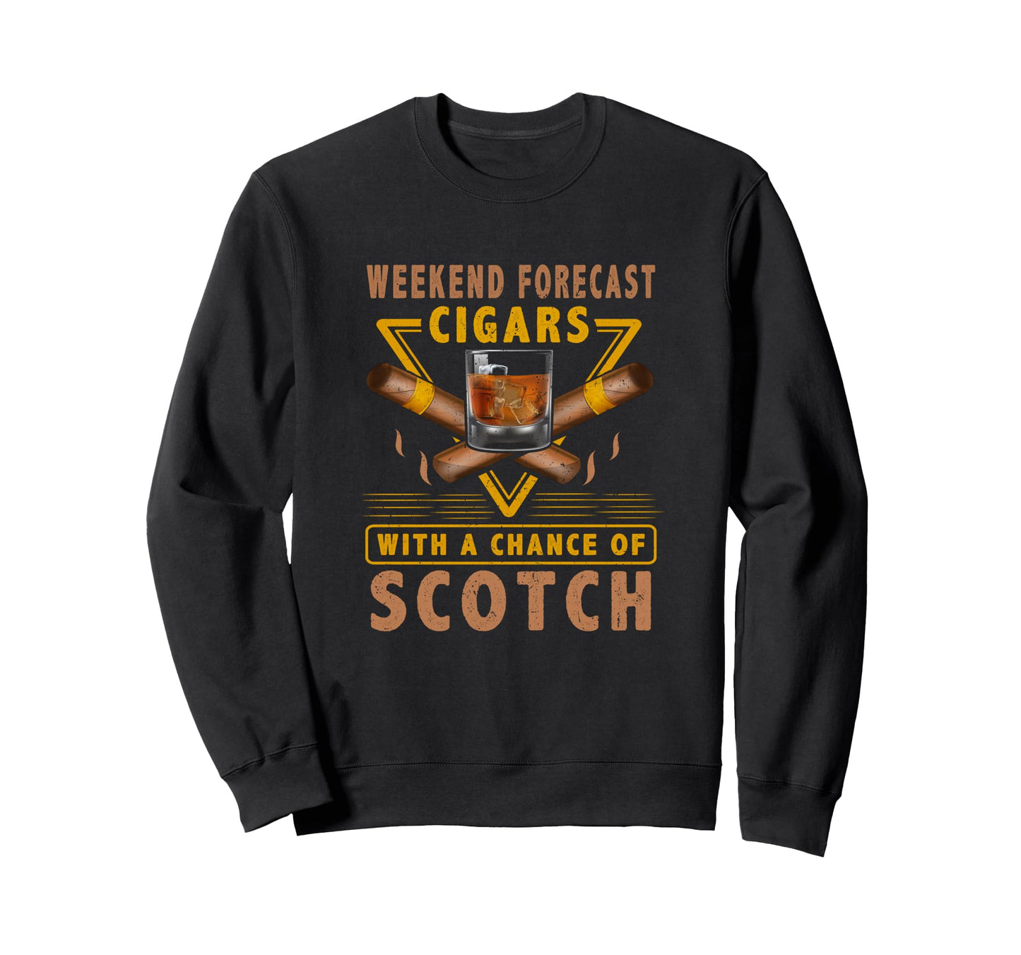 Cigar And Scotch Old Guys Or Dads Gifts Sweatshirt - Trendy Graphic Unisex - T-Shirt, Sweatshirt, Hoodie