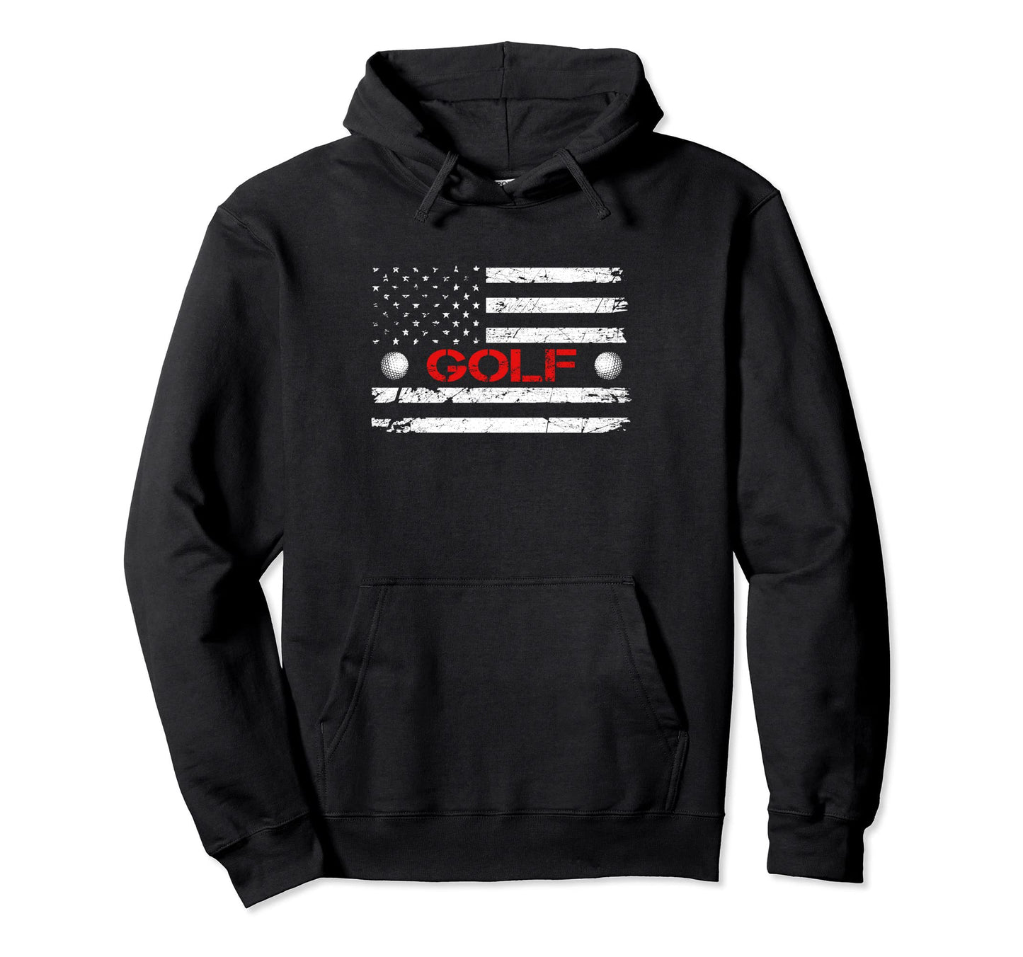 American Flag Golf Mom Dad Brother Hoodie - Trendy Graphic for Adults - T-Shirt, Sweatshirt, Hoodie