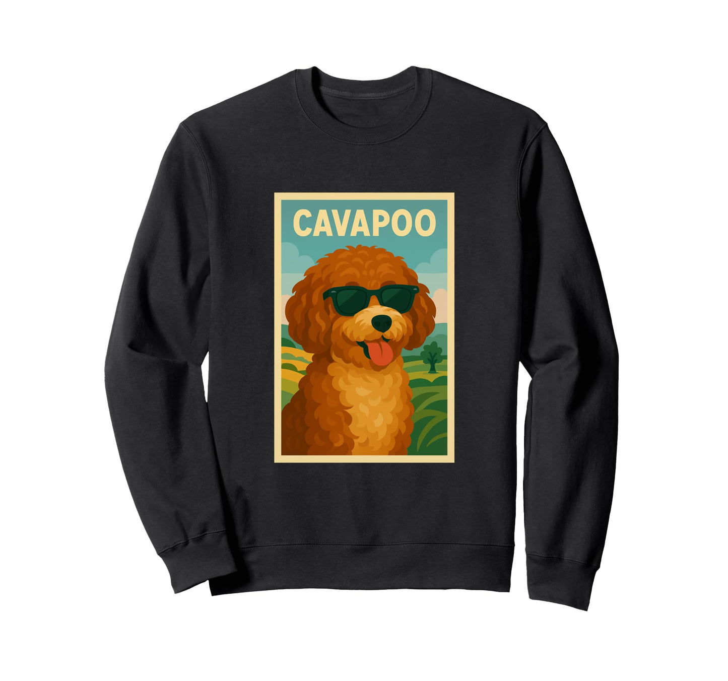Cavapoo Art Minimalist Dog Pop Art Sweatshirt - Minimalist Print Unisex - T-Shirt, Sweatshirt, Hoodie