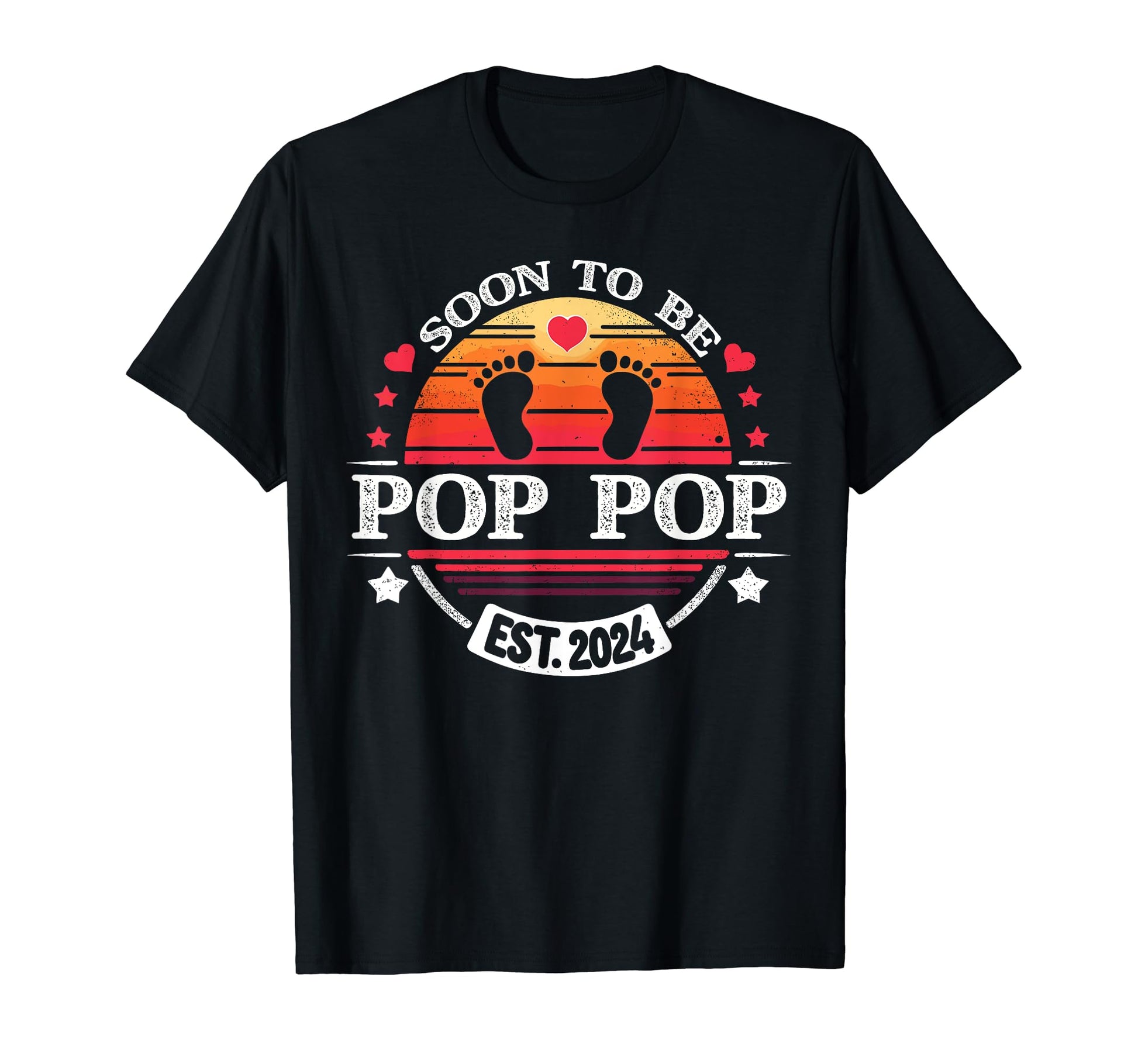 Soon To Be Pop Pop Est 2024 T-Shirt - Custom Art Print Men Women - T-Shirt, Sweatshirt, Hoodie