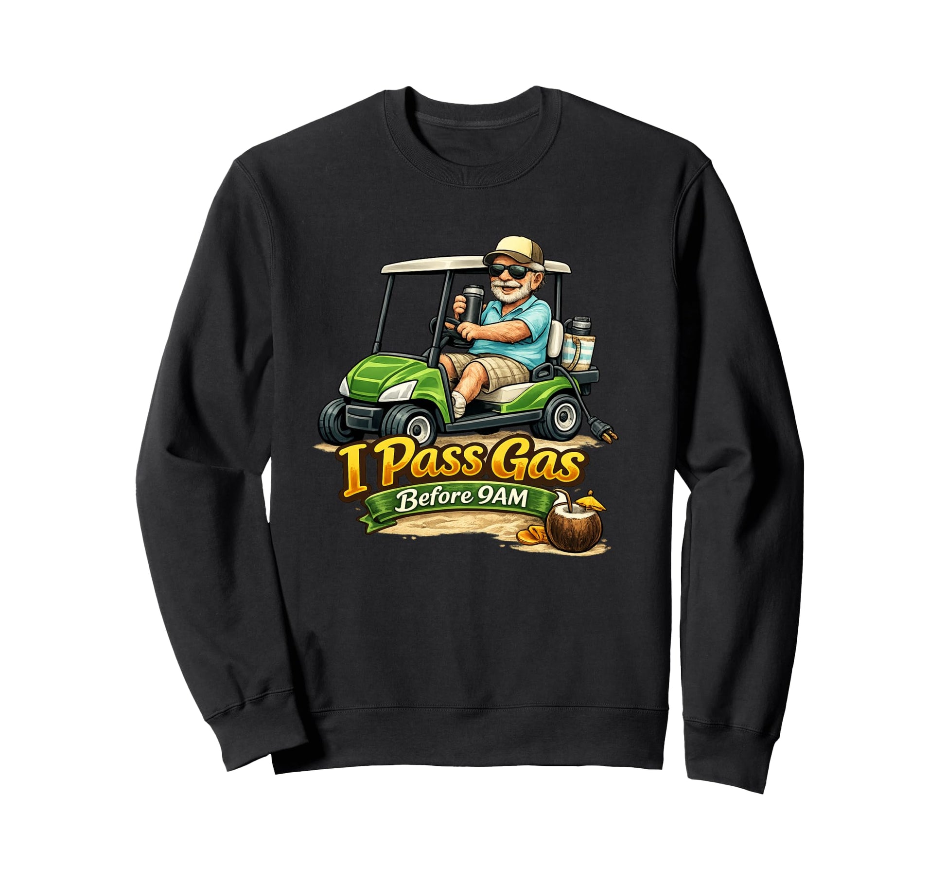 I Pass Gas Before 9Am Grandpa Fathers Sweatshirt - Minimalist Print Unisex - T-Shirt, Sweatshirt, Hoodie