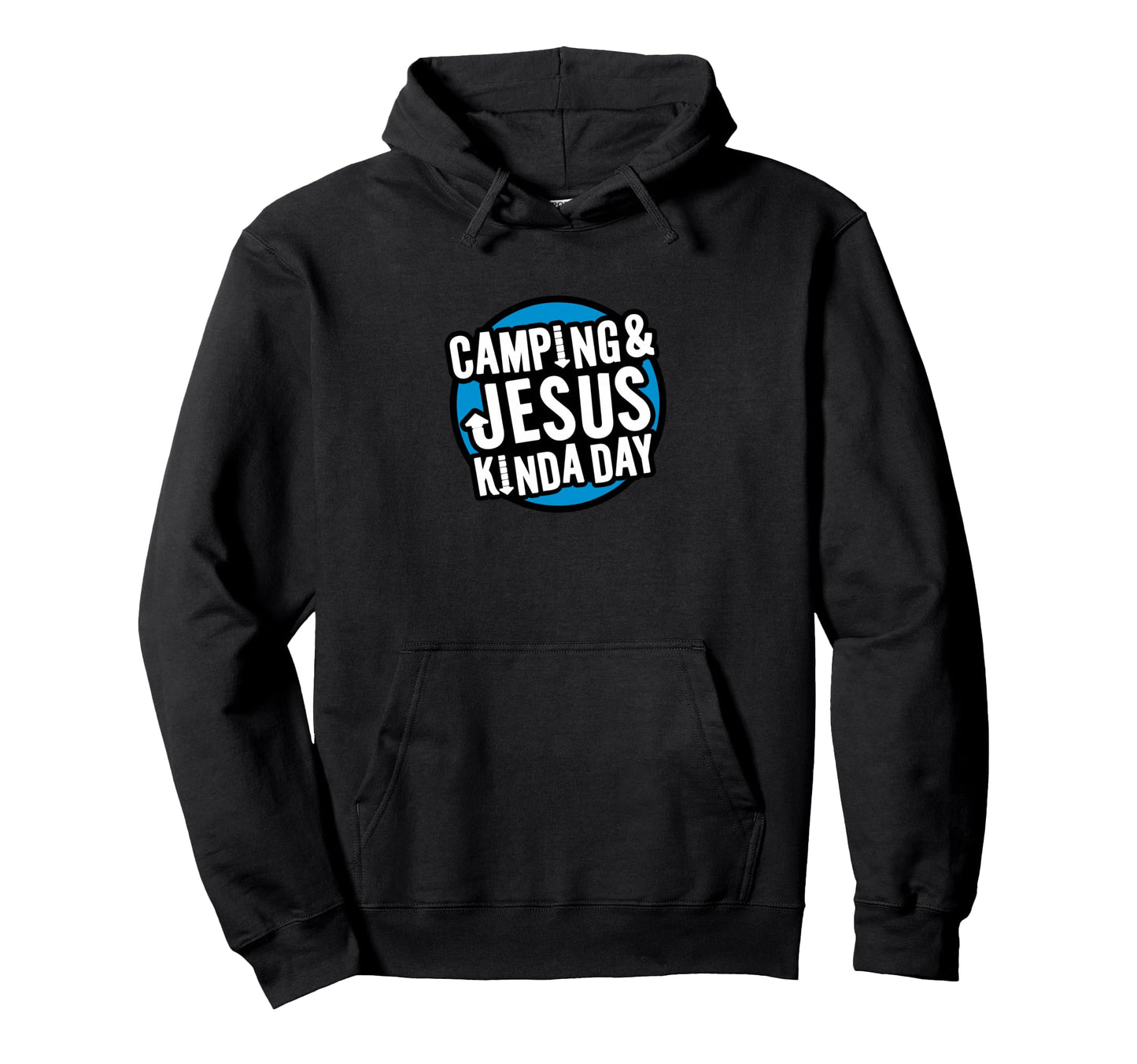 Camping Jesus Kinda Day Fun Christian Hoodie - Custom Art Print Unisex - T-Shirt, Sweatshirt, Hoodie