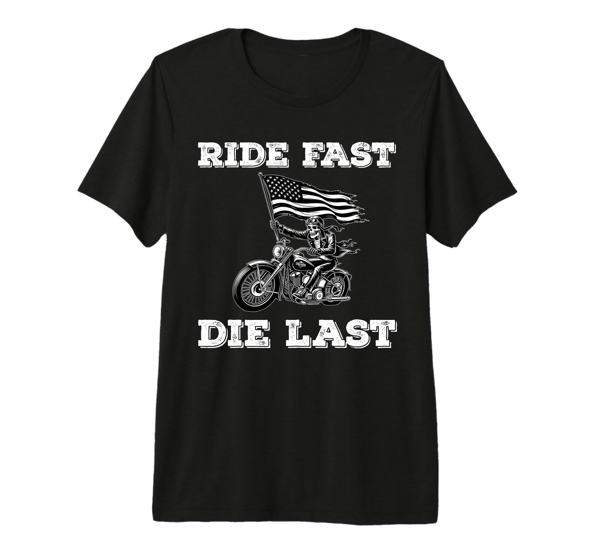 Skeleton Biker Motorcycle Dad Ride T-Shirt - Streetwear Style Men Women - T-Shirt, Sweatshirt, Hoodie