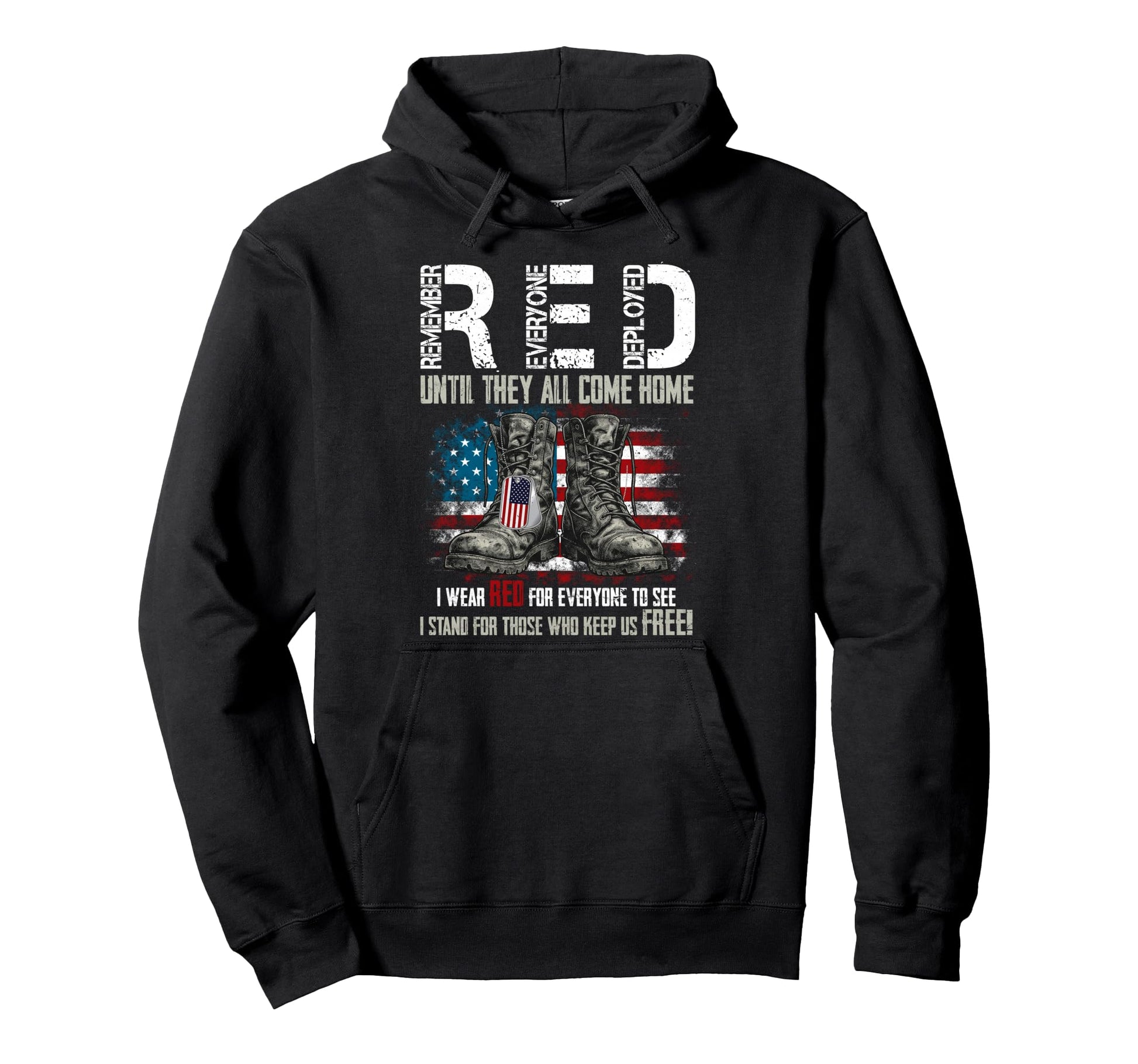 Friday We Wear Red Military R E D Hoodie - Custom Art Print Men Women - T-Shirt, Sweatshirt, Hoodie