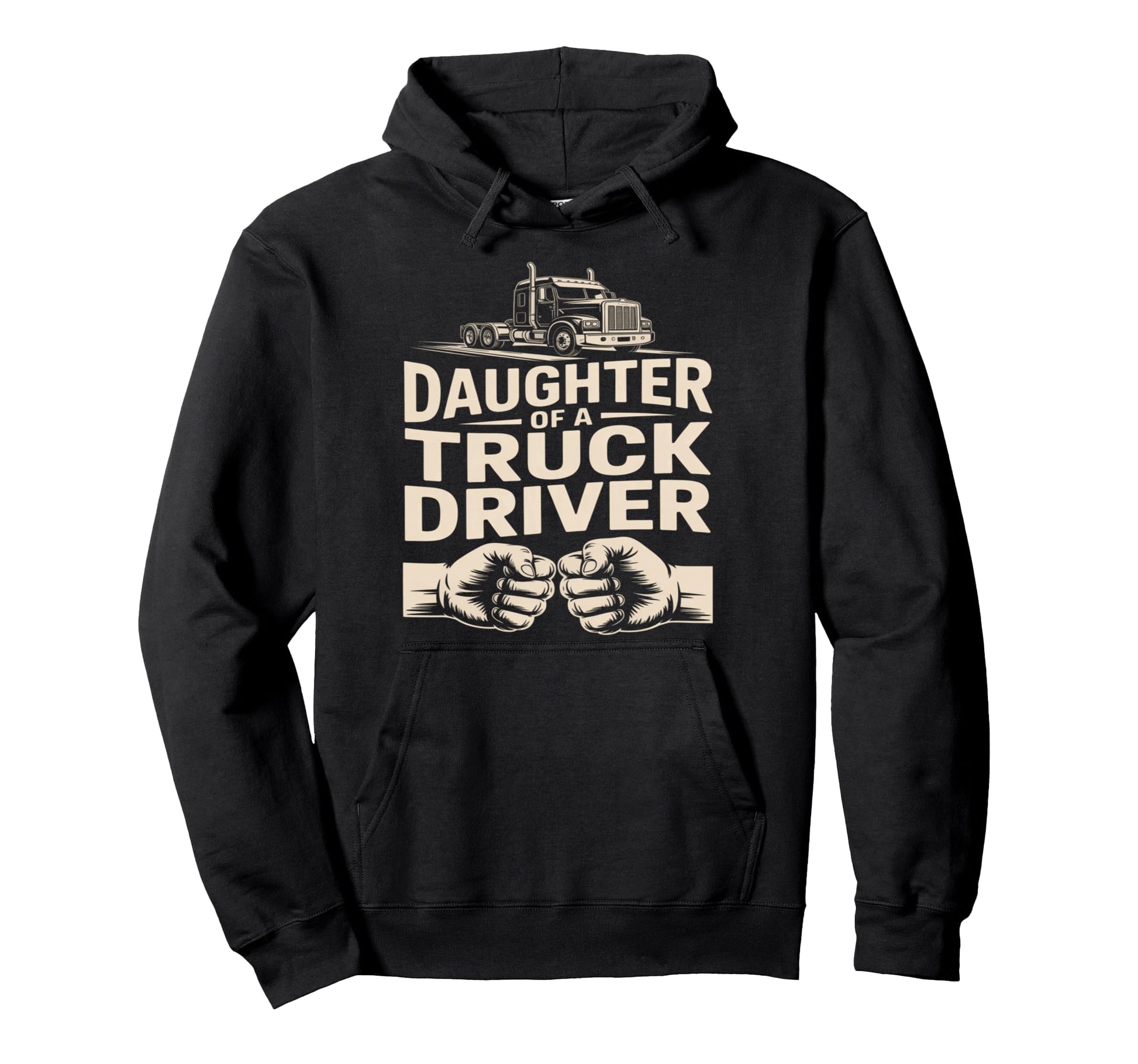 Daughter Truck Driver Hoodie - Aesthetic Graphic for Adults - T-Shirt, Sweatshirt, Hoodie