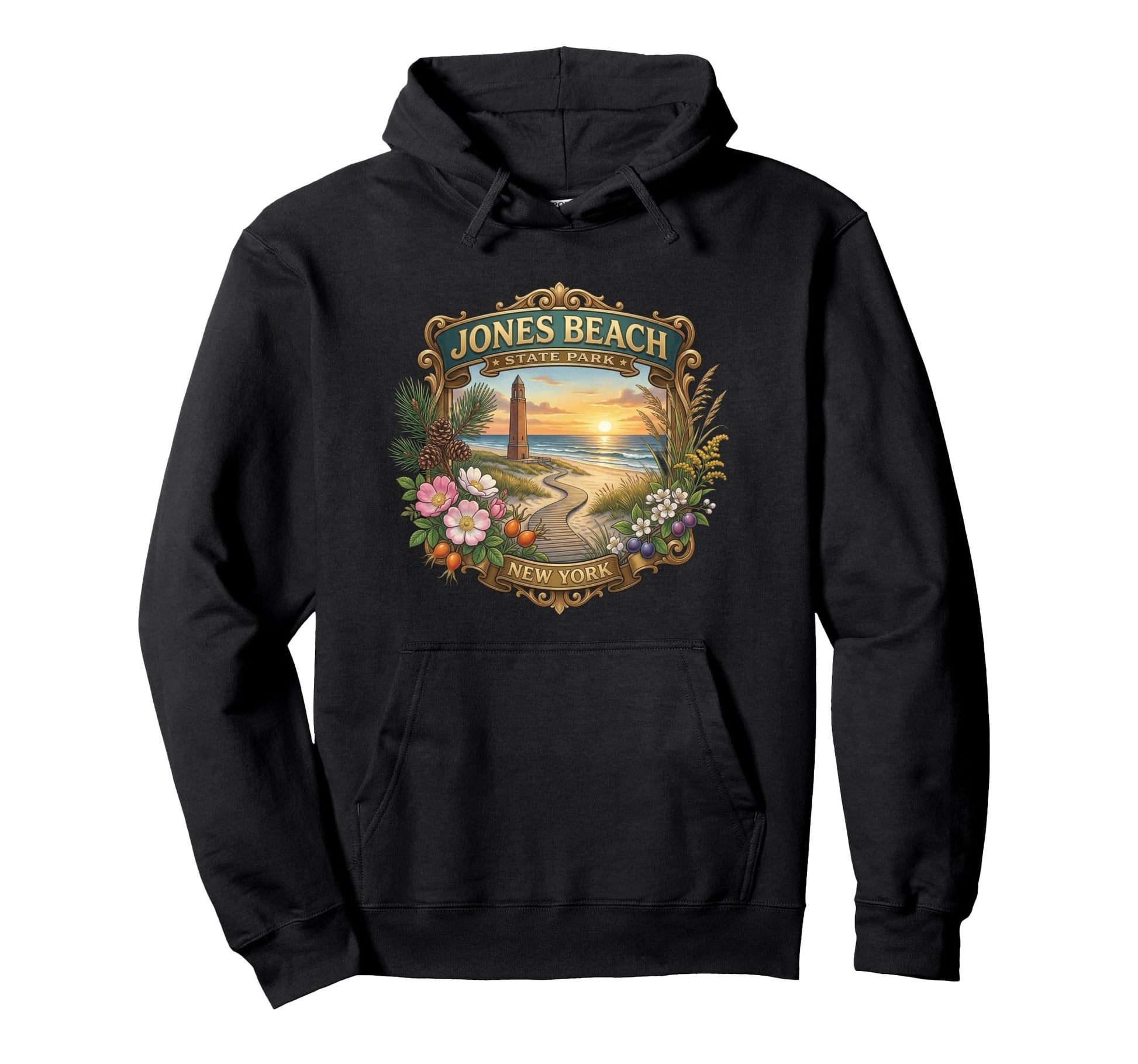 Jones Beach State Park Wantagh Long Hoodie - Aesthetic Graphic Unisex - T-Shirt, Sweatshirt, Hoodie