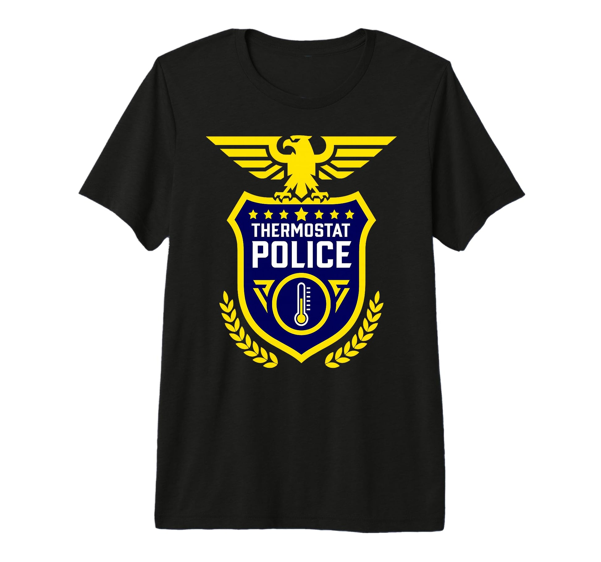 Thermostat Police Sarcastic Dad Tri T-Shirt - Minimalist Print for Adults - T-Shirt, Sweatshirt, Hoodie