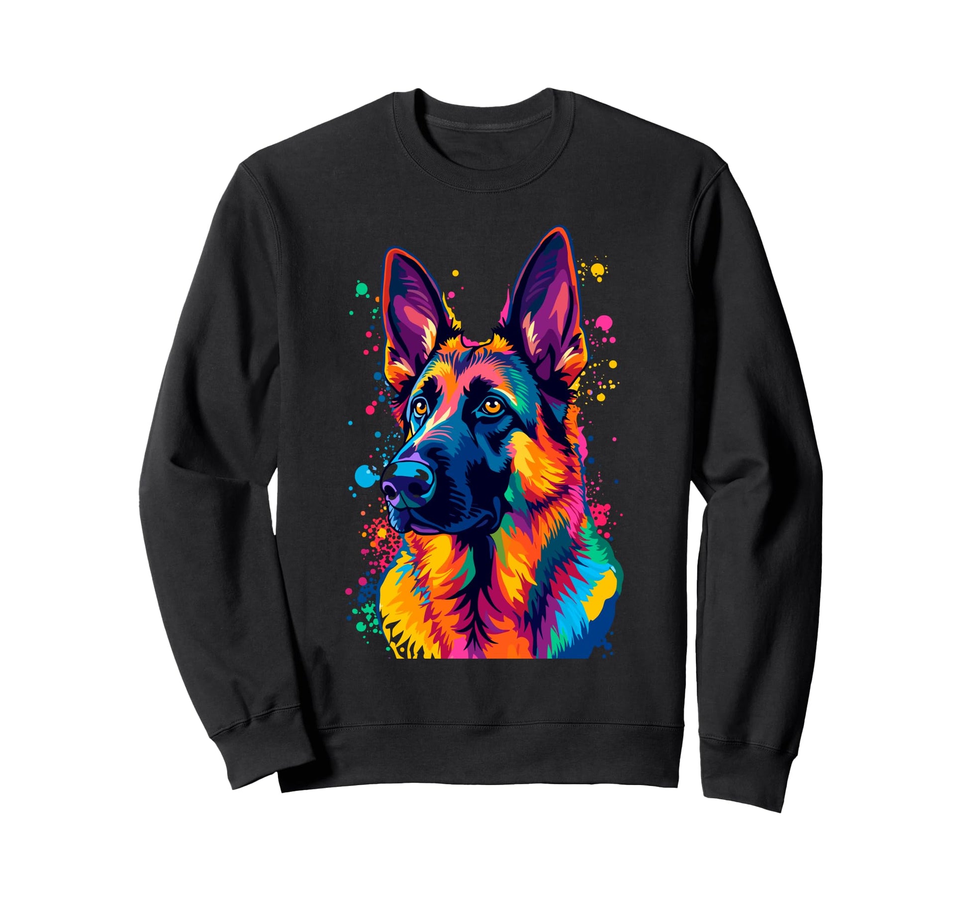 Pop Art German Shepherd Lover Sweatshirt - Casual Everyday Wear for Adults - T-Shirt, Sweatshirt, Hoodie