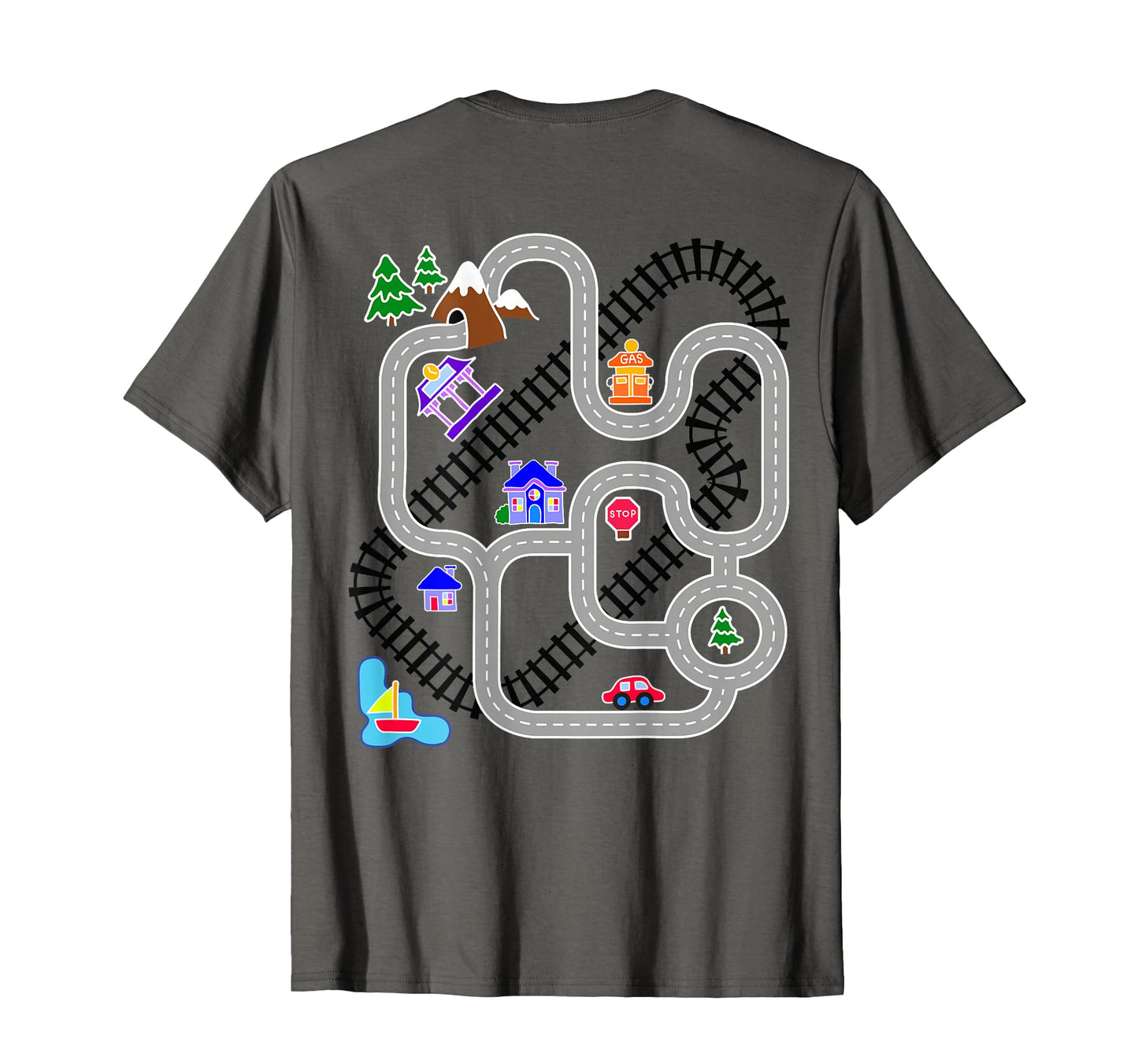 Novelty Gifts Fathers Day Car Train T-Shirt - Minimalist Print Men Women - T-Shirt, Sweatshirt, Hoodie