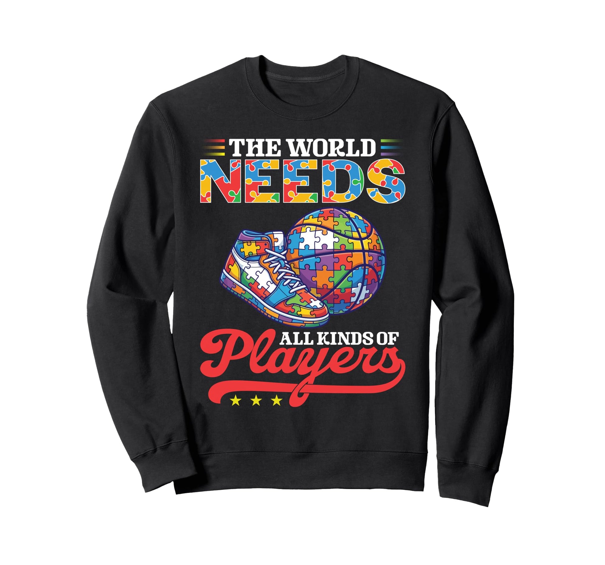 World Needs All Kinds Players Sweatshirt - Minimalist Print for Adults - T-Shirt, Sweatshirt, Hoodie