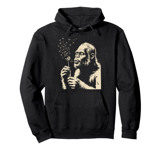 Blowing Wishes Funny Bigfoot Blowing Hoodie - Novelty Apparel for Adults - T-Shirt, Sweatshirt, Hoodie