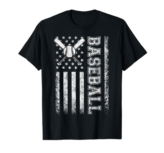 American Flag Baseball Flag Dad Mom T-Shirt - Fun Novelty Design for Adults - T-Shirt, Sweatshirt, Hoodie