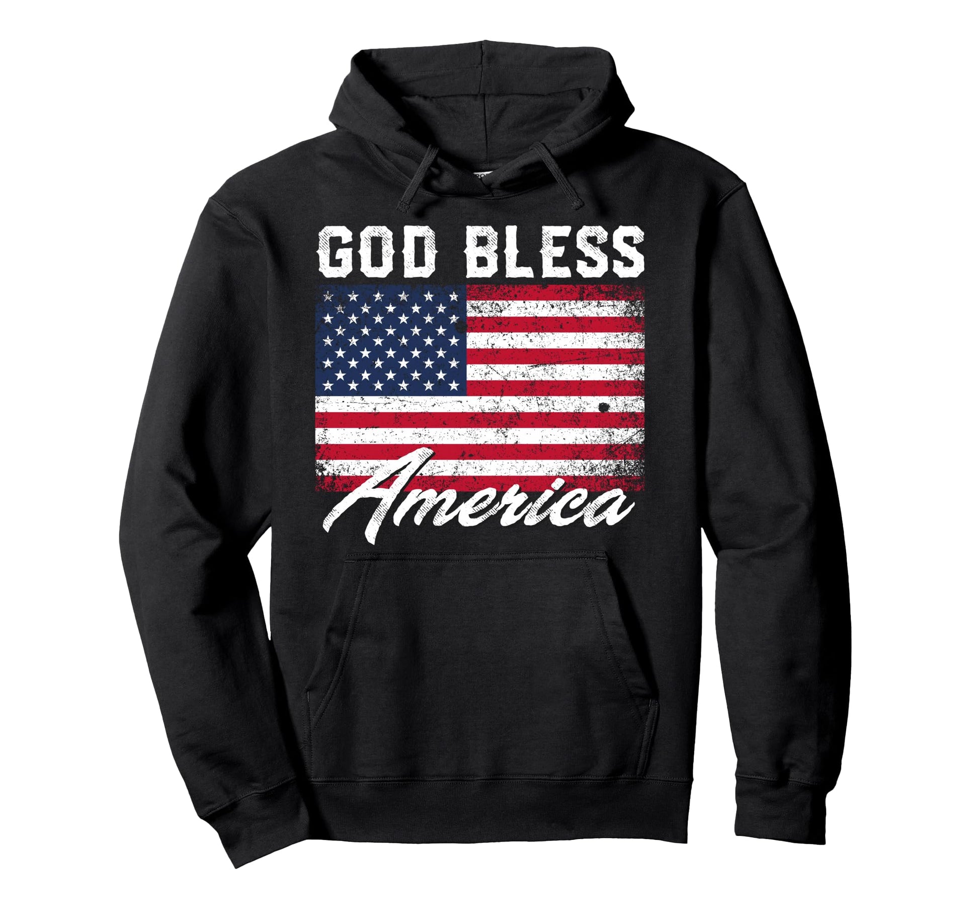 God Bless America Usa Flag 4Th July Hoodie - Streetwear Style Unisex - T-Shirt, Sweatshirt, Hoodie
