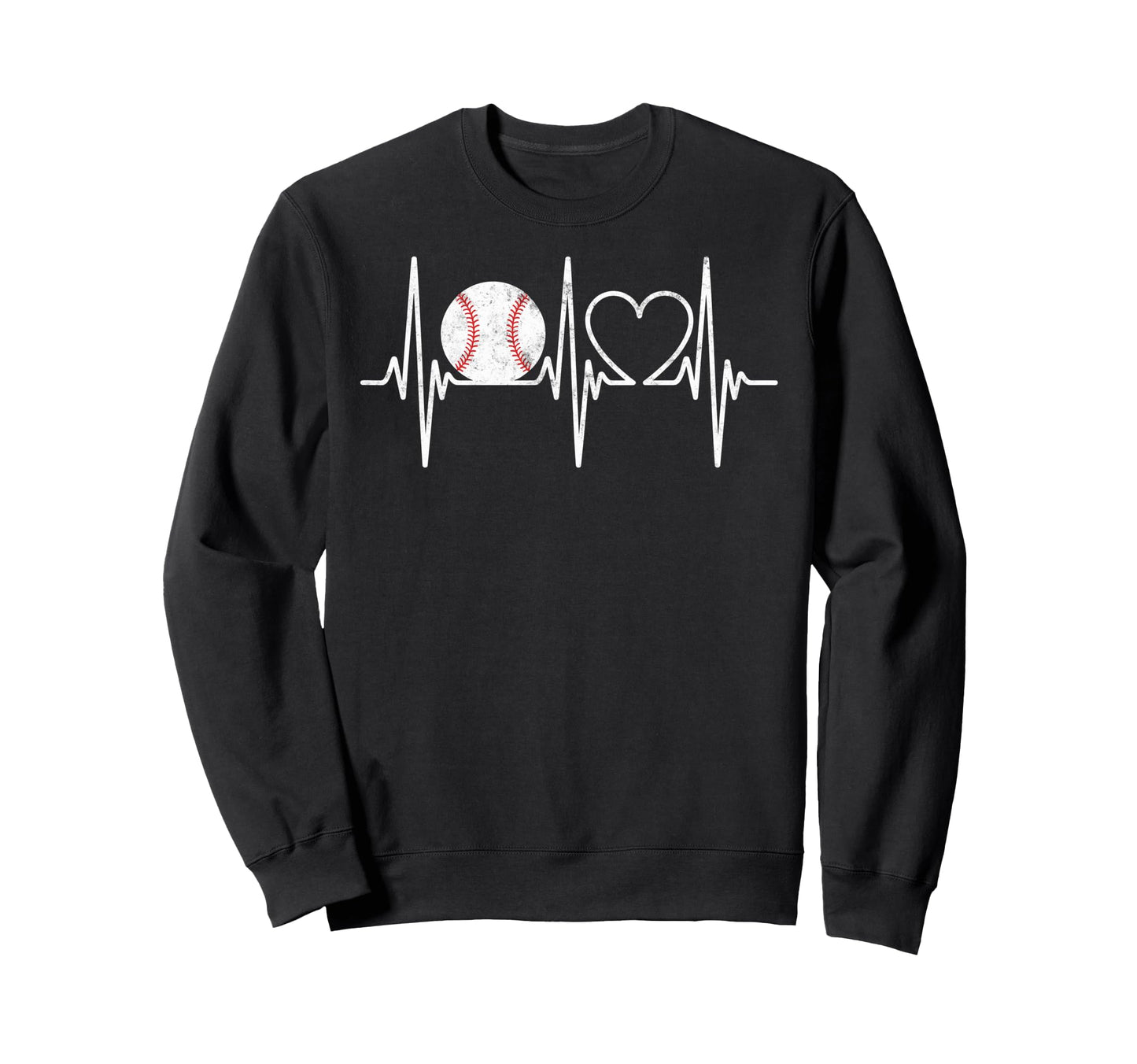 Baseball Player Heartbeat Coach Sweatshirt - Streetwear Style for Adults - T-Shirt, Sweatshirt, Hoodie