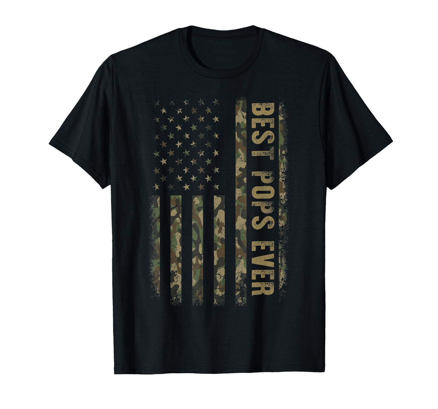Best Pops Ever Camouflage American T-Shirt - Minimalist Print for Adults - T-Shirt, Sweatshirt, Hoodie