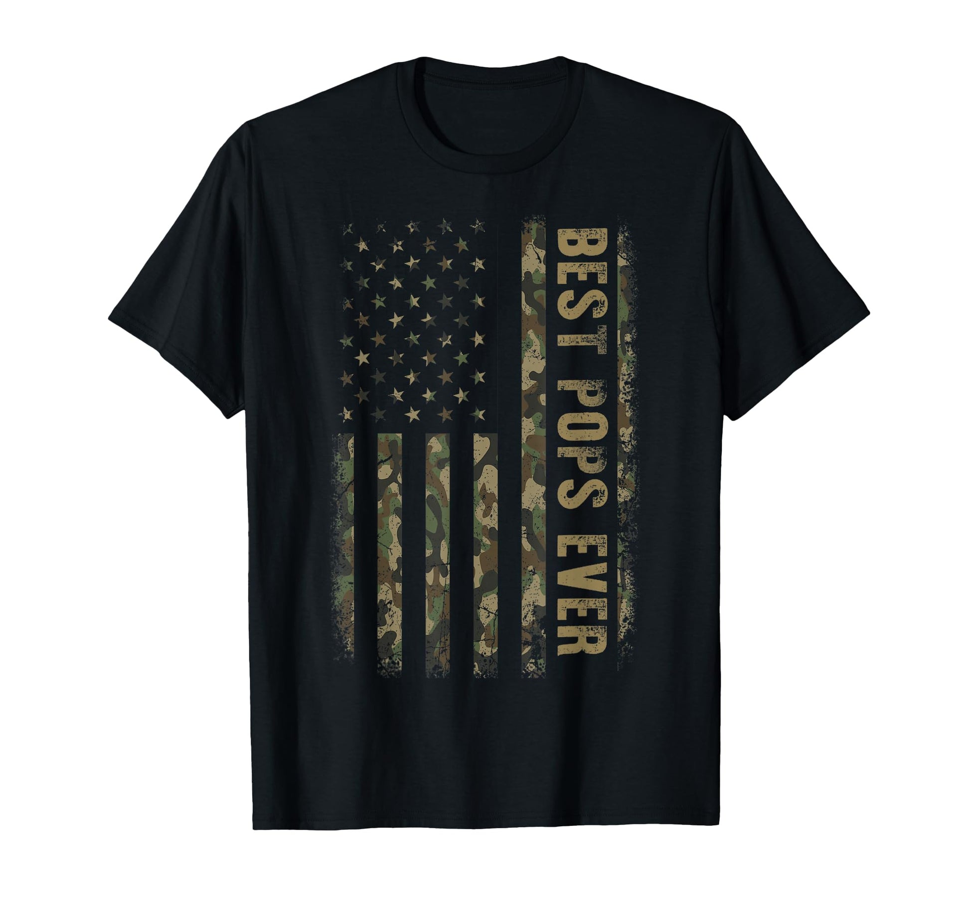 Best Pops Ever Camouflage American T-Shirt - Minimalist Print for Adults - T-Shirt, Sweatshirt, Hoodie