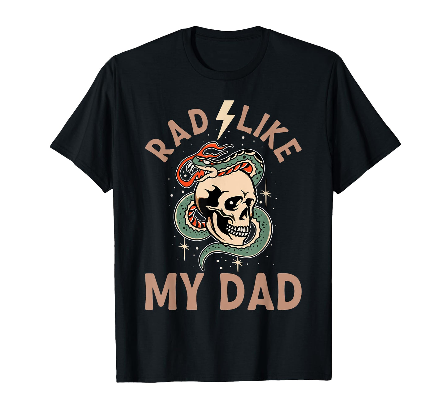 Rad Skeleton Dad Funny Text Fathers Day T-Shirt - Unique Graphic Unisex - T-Shirt, Sweatshirt, Hoodie