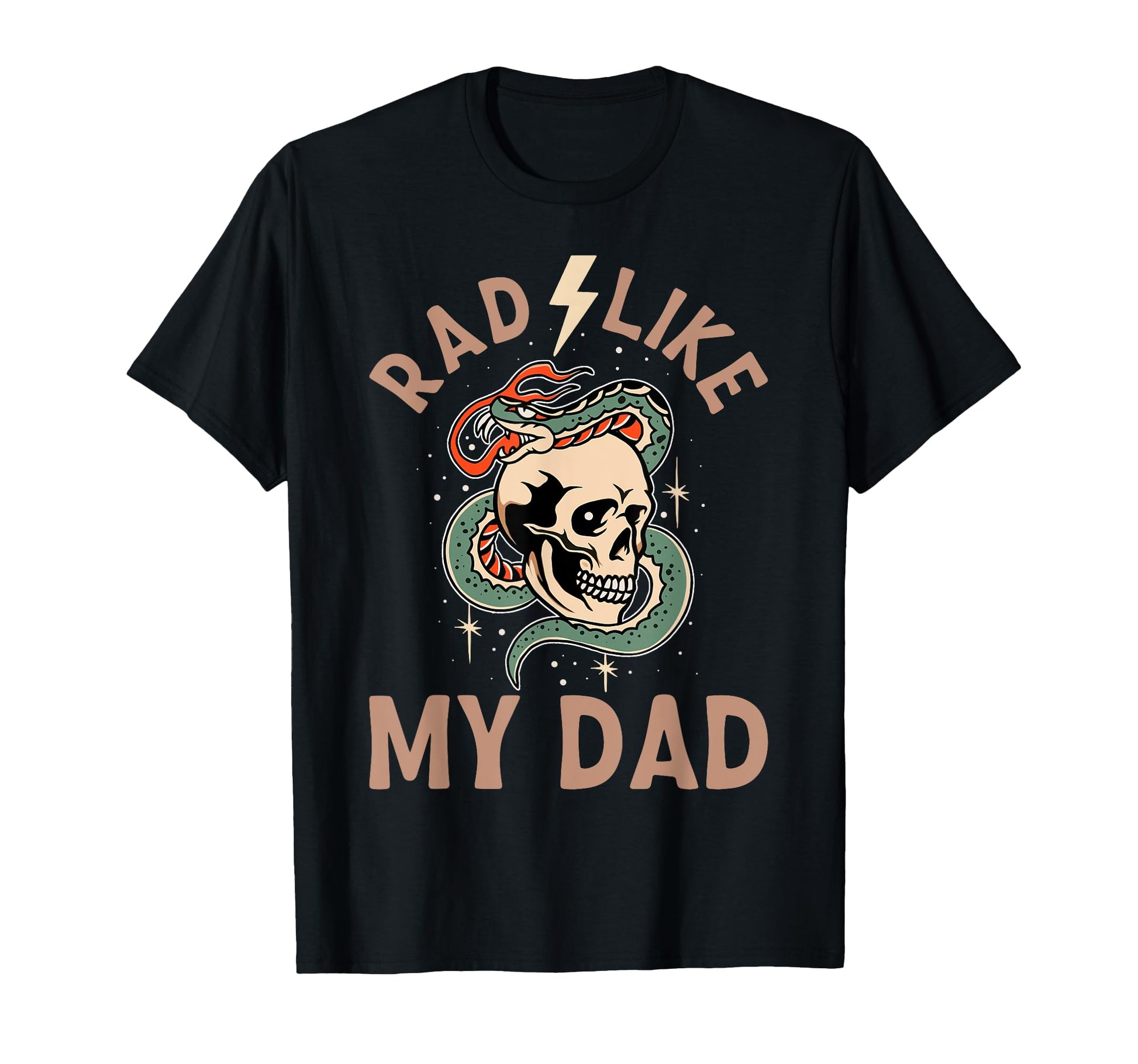 Rad Skeleton Dad Funny Text Fathers Day T-Shirt - Unique Graphic Unisex - T-Shirt, Sweatshirt, Hoodie