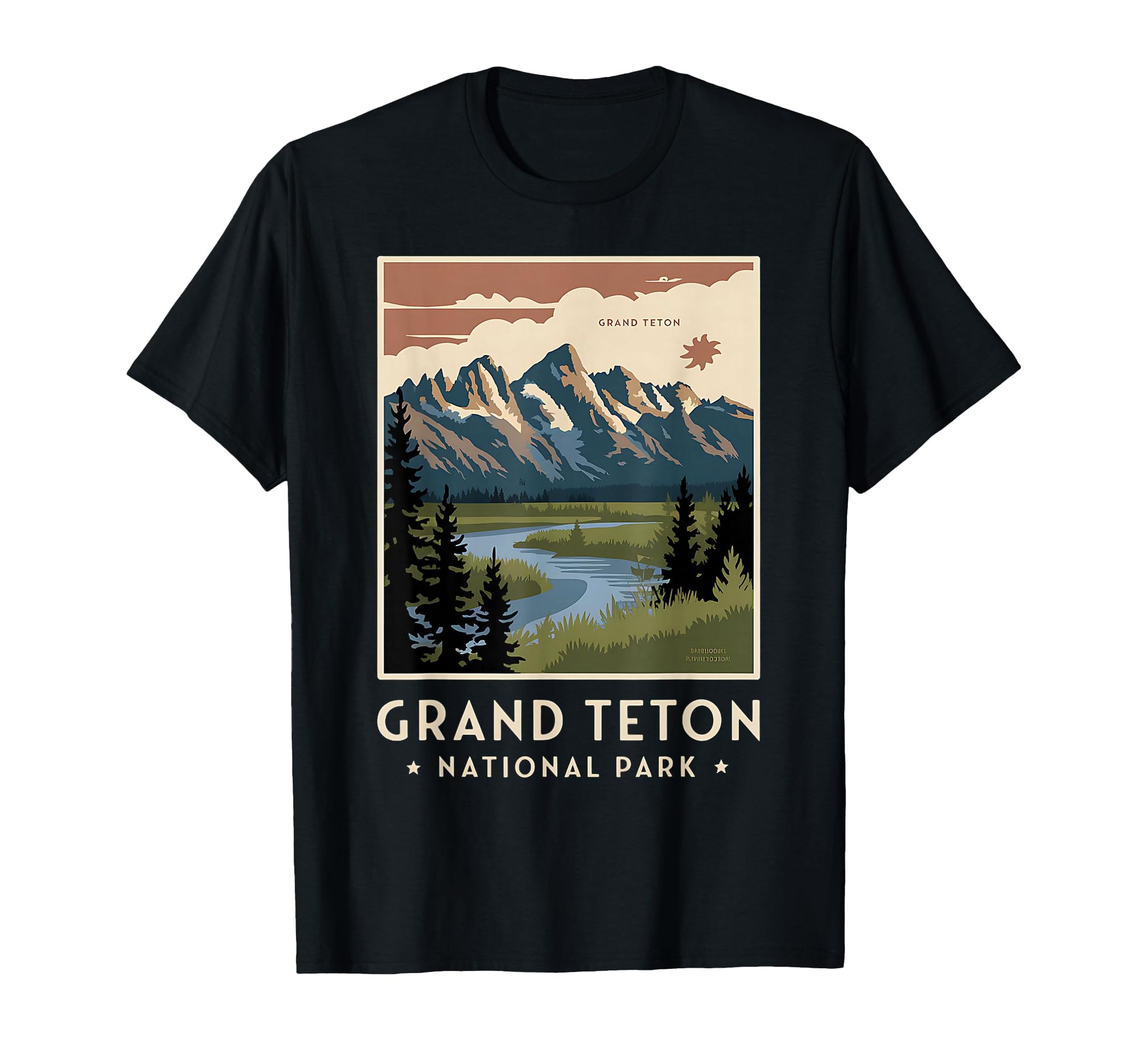 Grand Teton Us Wyoming Jackson Hole Lake T-Shirt - Streetwear Style Unisex - T-Shirt, Sweatshirt, Hoodie