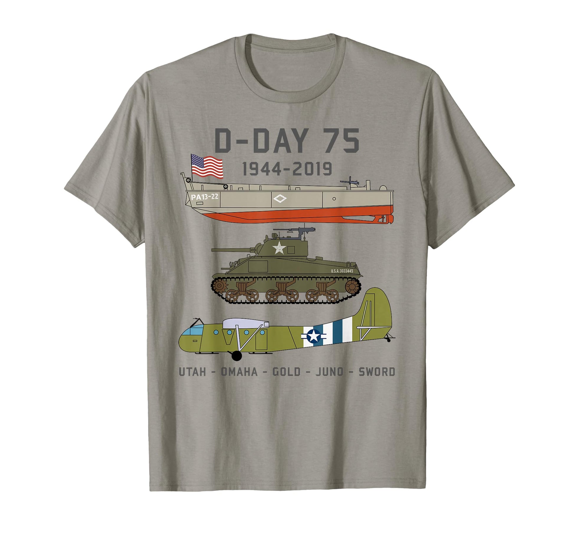D Day Normandy Landings Ww2 75Th T-Shirt - Unique Graphic Unisex - T-Shirt, Sweatshirt, Hoodie