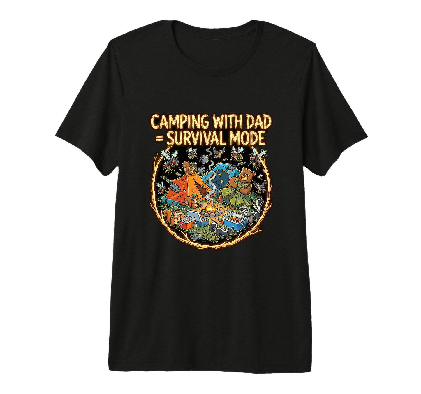 Mens Funny Dad Camping Adventure Outdoor T-Shirt - Trendy Graphic Unisex - T-Shirt, Sweatshirt, Hoodie