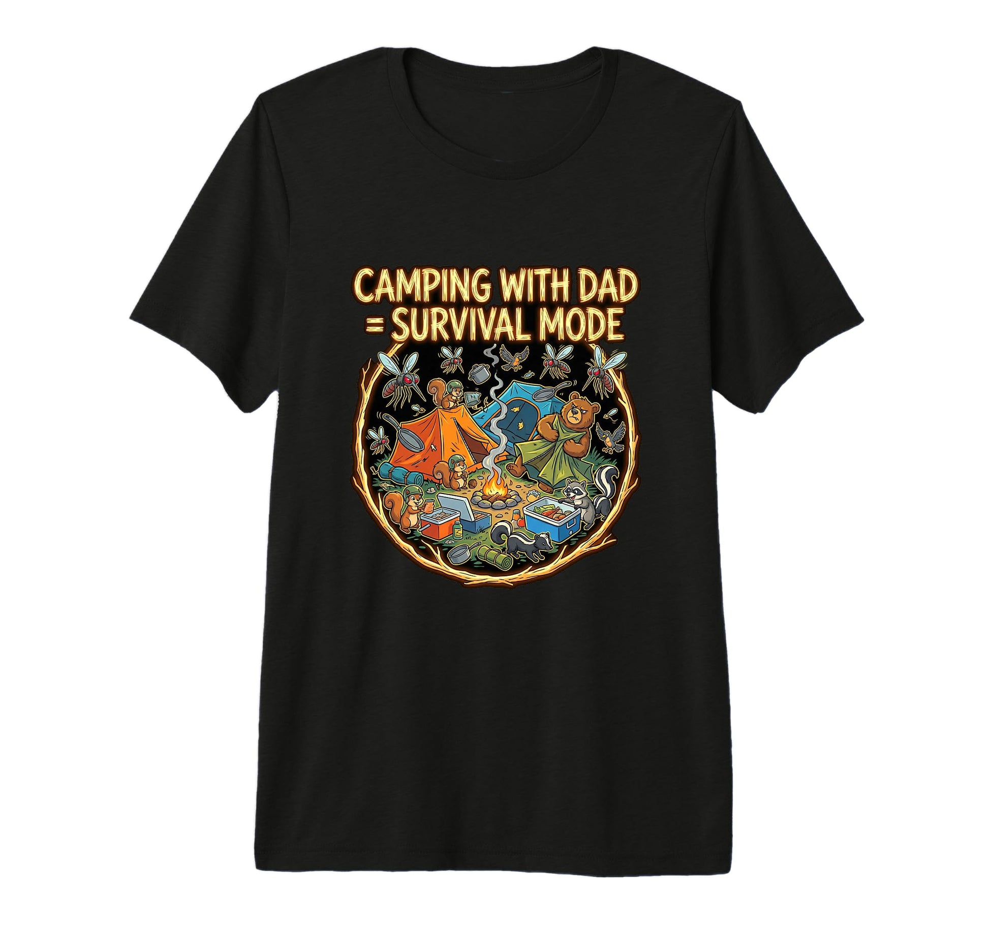 Mens Funny Dad Camping Adventure Outdoor T-Shirt - Trendy Graphic Unisex - T-Shirt, Sweatshirt, Hoodie