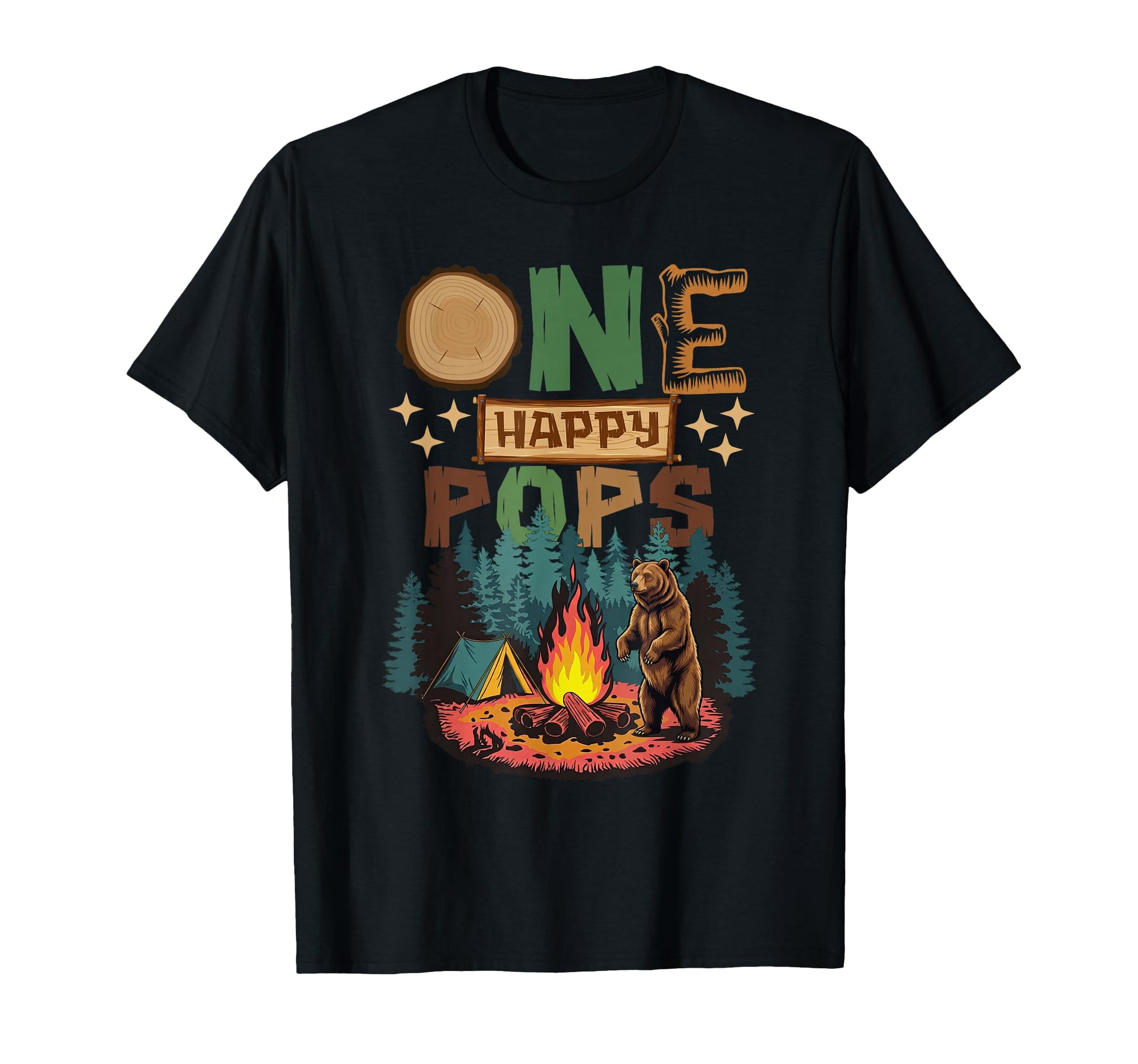 One Happy Pops Camper 1St T-Shirt - Casual Everyday Wear Men Women - T-Shirt, Sweatshirt, Hoodie