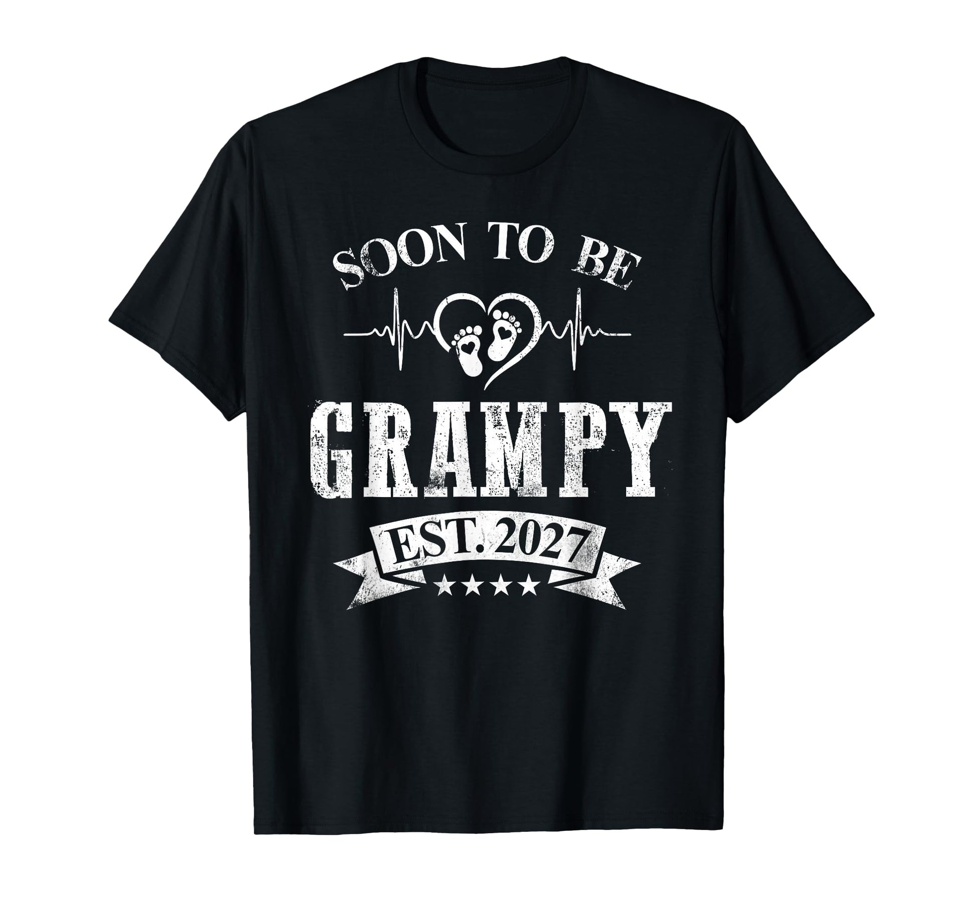 Mens Promoted To New Grampy 2027 T-Shirt - Fun Novelty Design for Adults - T-Shirt, Sweatshirt, Hoodie