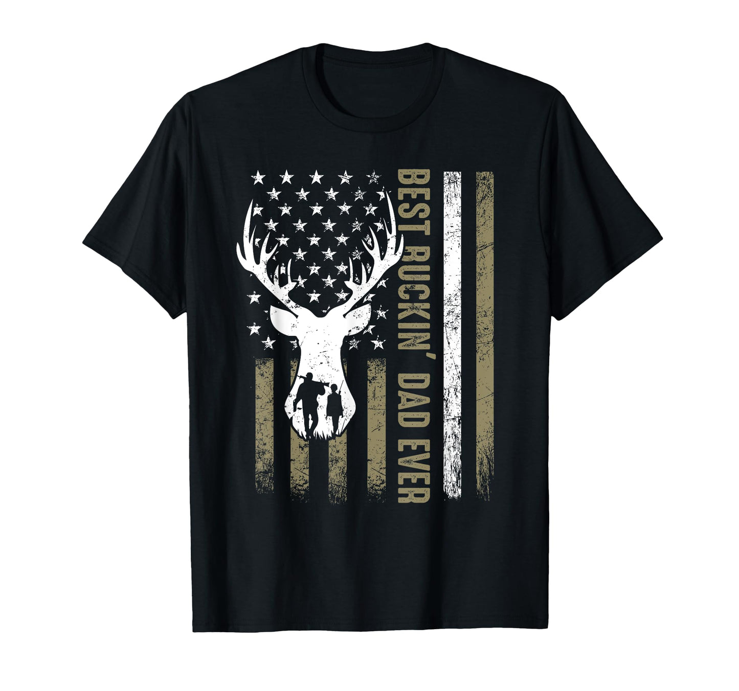 Best Buckin Dad Ever Deer Hunting Fathers T-Shirt - Graphic Print Unisex - T-Shirt, Sweatshirt, Hoodie
