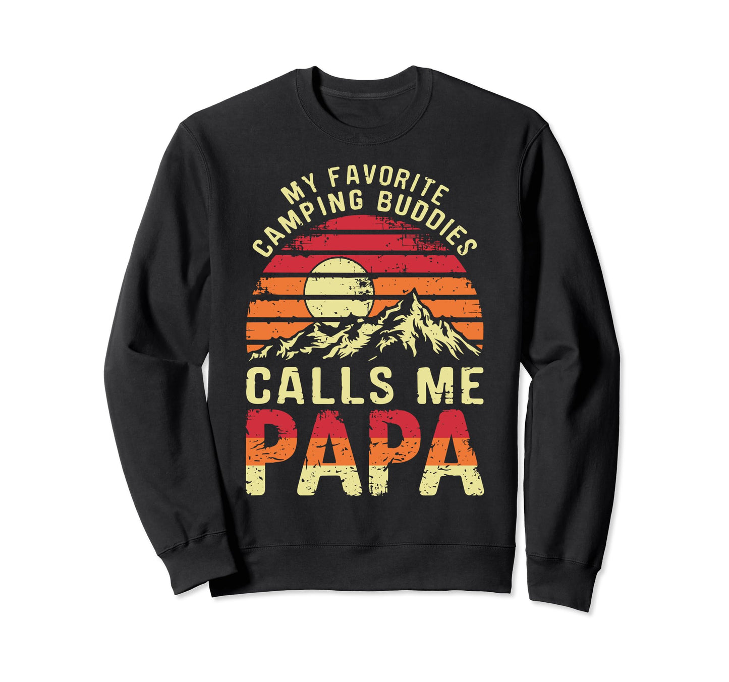 Camping Papa Novelty Funny Dad Sweatshirt - Minimalist Print for Adults - T-Shirt, Sweatshirt, Hoodie