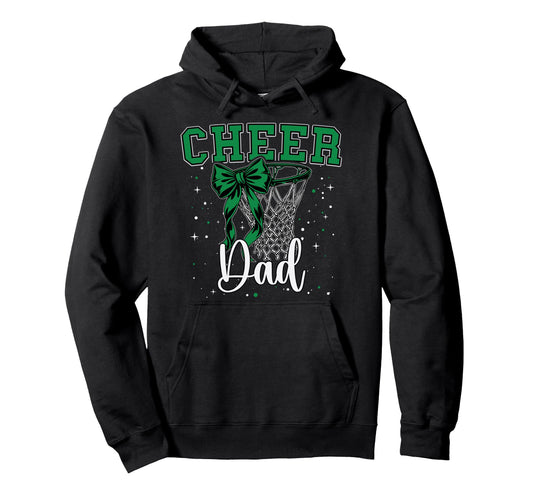 Cheer Dad Papa Bow Sport Hoodie - Casual Everyday Wear Men Women - T-Shirt, Sweatshirt, Hoodie