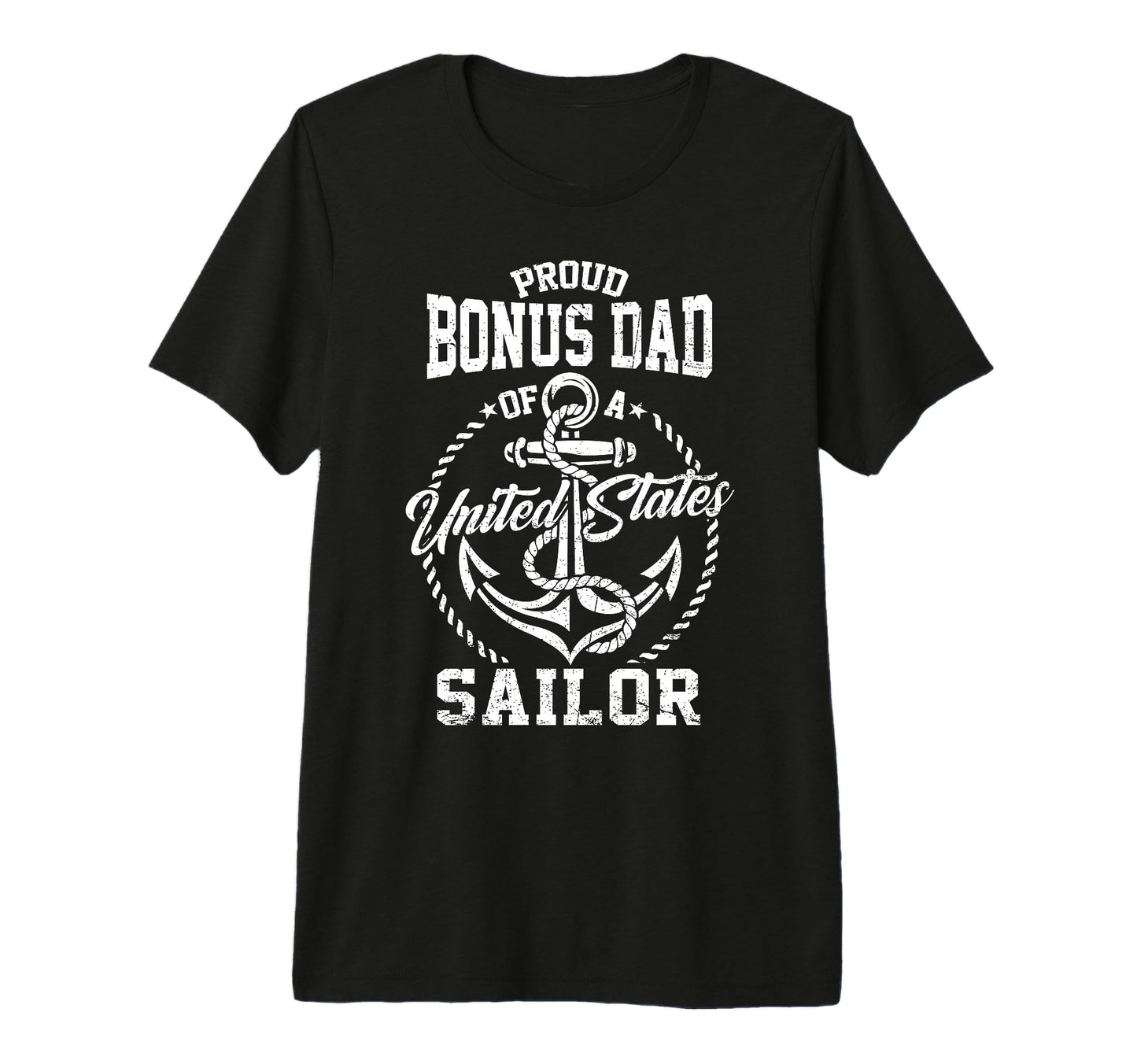 Proud Bonus Dad Sailor Us Veteran T-Shirt - Fun Novelty Design for Adults - T-Shirt, Sweatshirt, Hoodie
