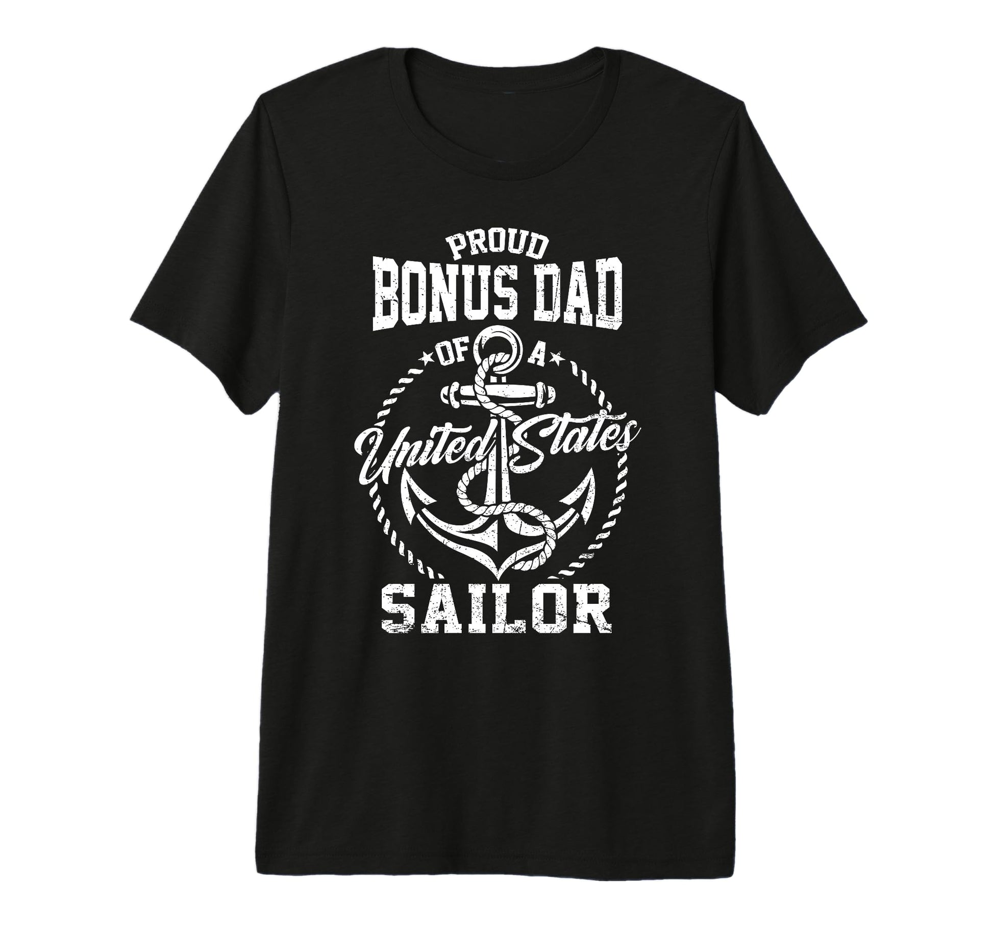 Proud Bonus Dad Sailor Us Veteran T-Shirt - Fun Novelty Design for Adults - T-Shirt, Sweatshirt, Hoodie