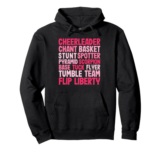 Cheerleader Cheer Moves Hoodie - Casual Everyday Wear for Adults - T-Shirt, Sweatshirt, Hoodie