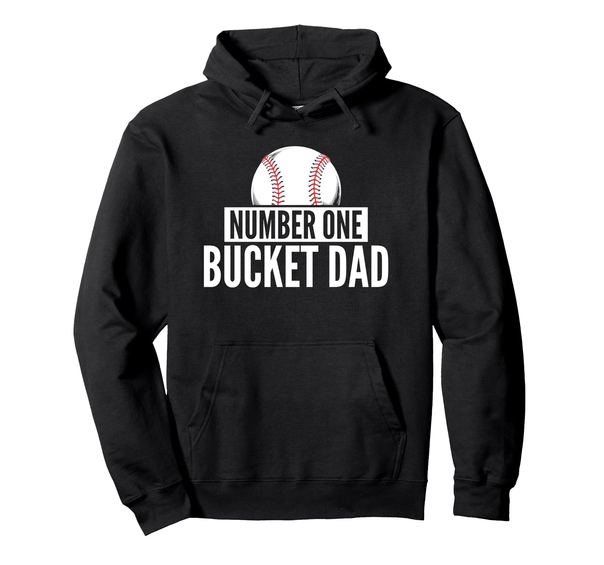 Number One Bucket Dad Baseball Hoodie - Novelty Apparel for Adults - T-Shirt, Sweatshirt, Hoodie